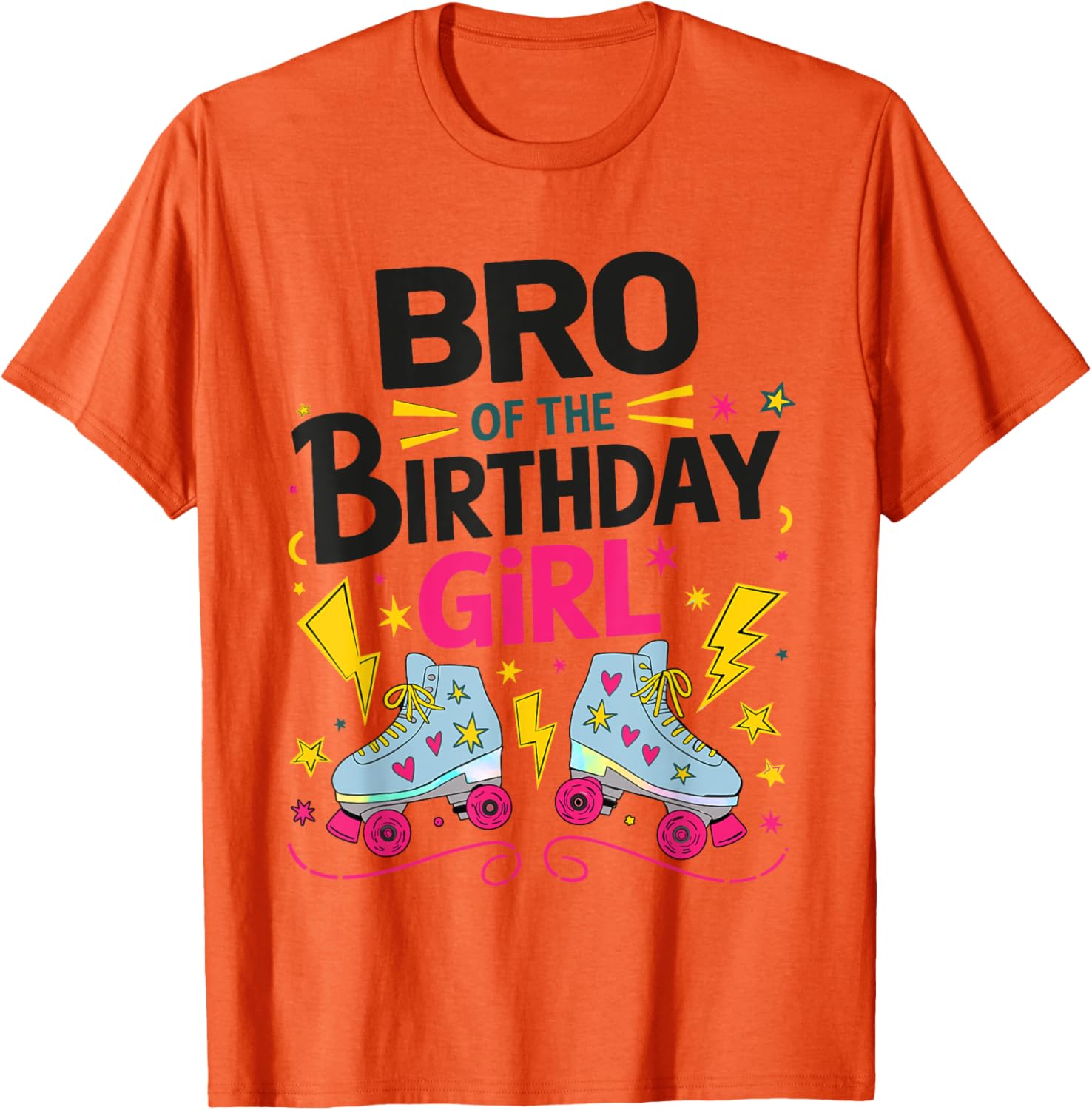 Cool Bro of The Birthday Girl Rolling Skate T-Shirt for Brothers - 8