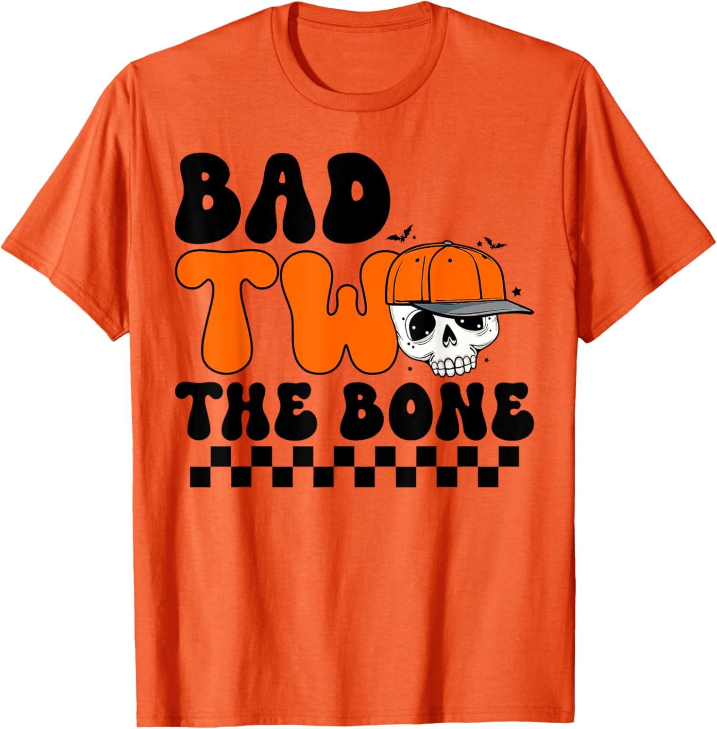 Cool Spooky 2nd Birthday T-Shirt for Boys - Bad Two The Bone Design - 5