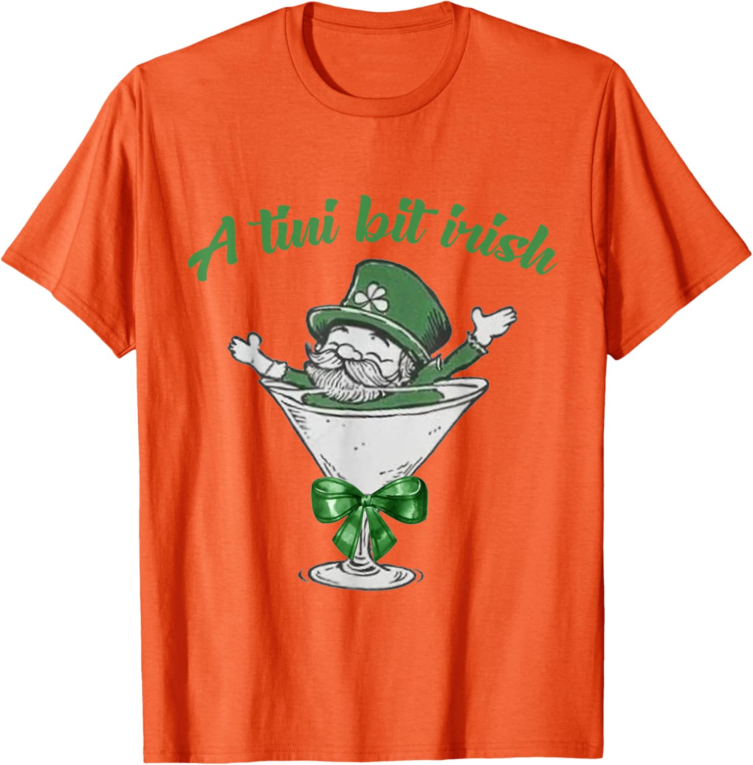 A Tini Bit Irish Leprechaun Martini St Patrick's Day T-Shirt - 15