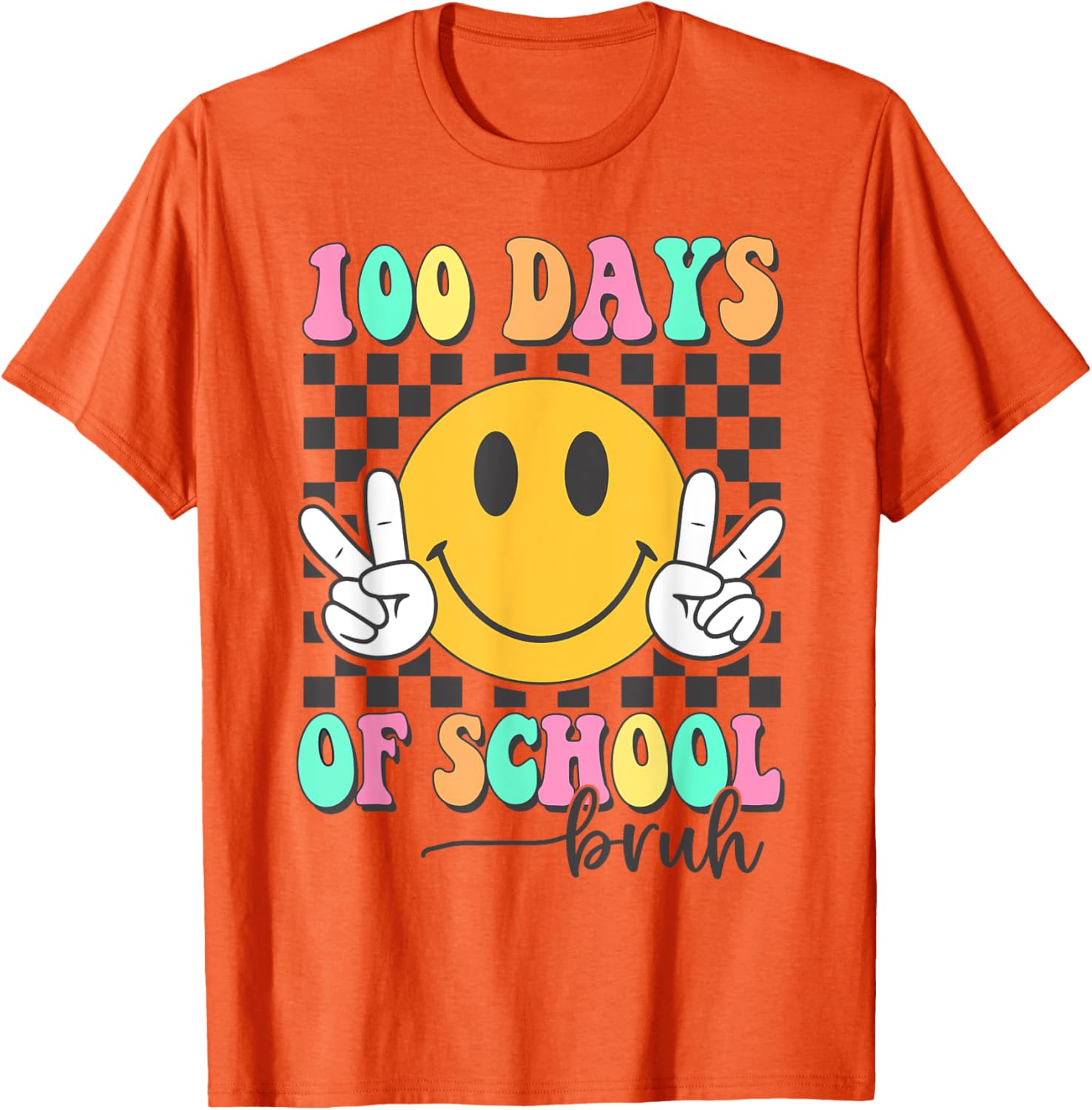 Bruh 100 Days of School T-Shirt for Boys and Girls Fun Celebration Wear - 4