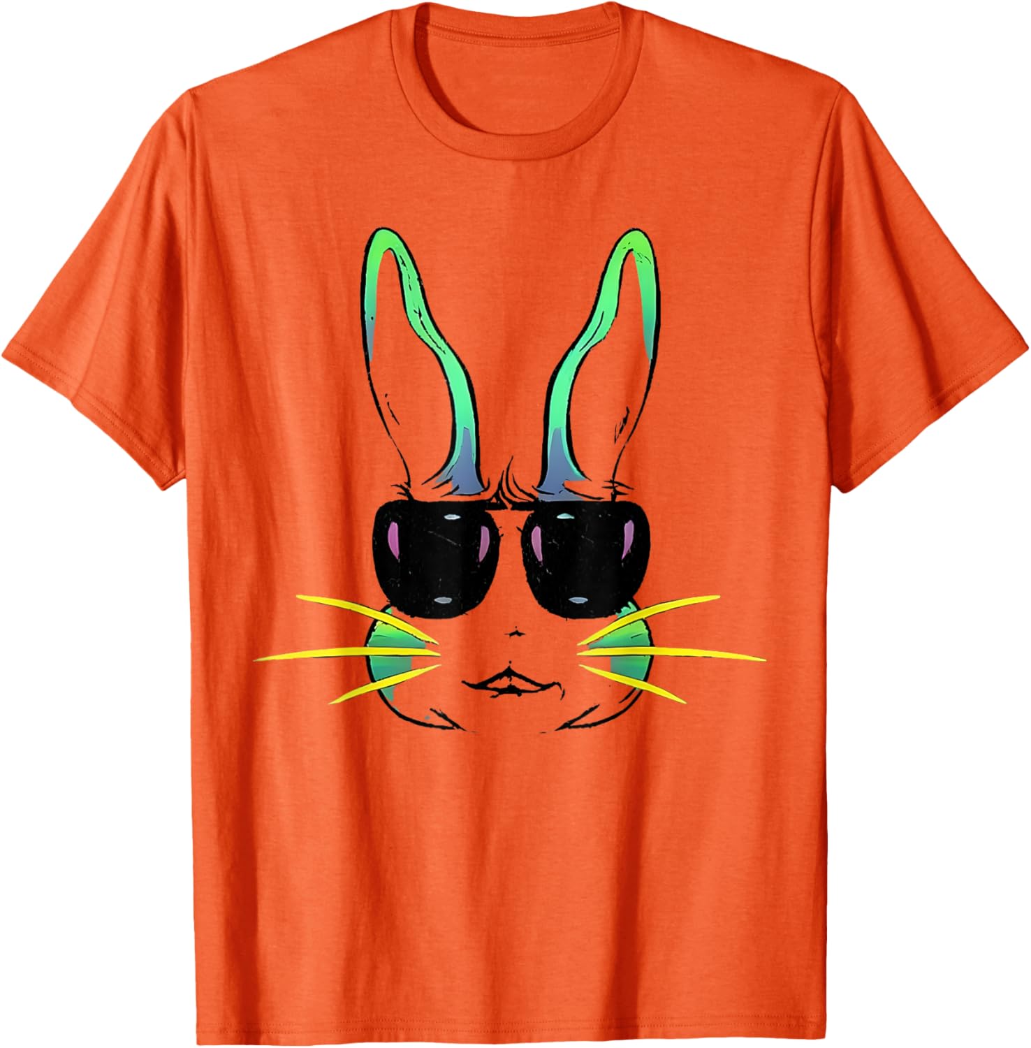 Cool Bunny Face Sunglasses T-Shirt for Fun Easter Celebrations - 15