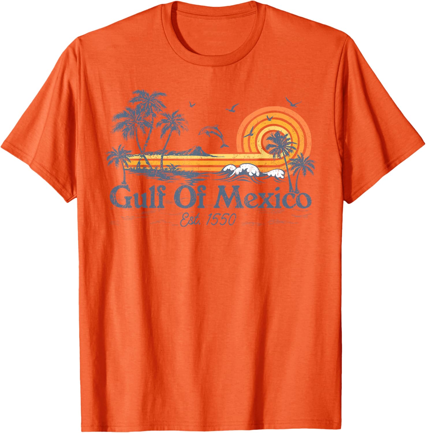 Gulf of Mexico Est 1550 Retro Vintage Beach T-Shirt for Beach Lovers - 9