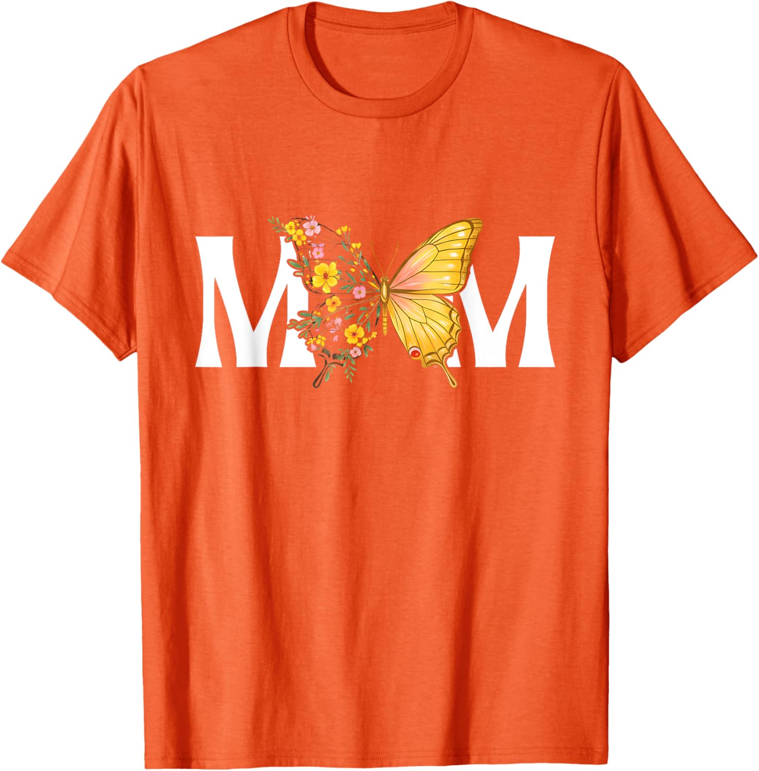 Cute Mother's Day Butterfly MOM Flower T-Shirt for Moms and Gifts - 11