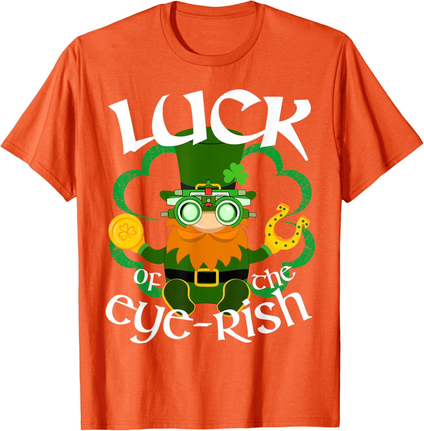 St Patrick's Day Irish Gnome Eye Doctor T-Shirt for Optometrists - 18