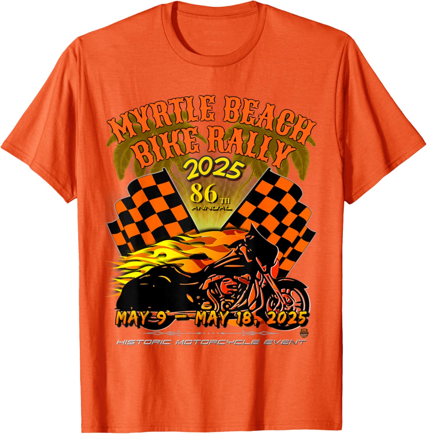 2025 Myrtle Beach Bike Rally Vintage Art T-Shirt for Classic Riders - 27