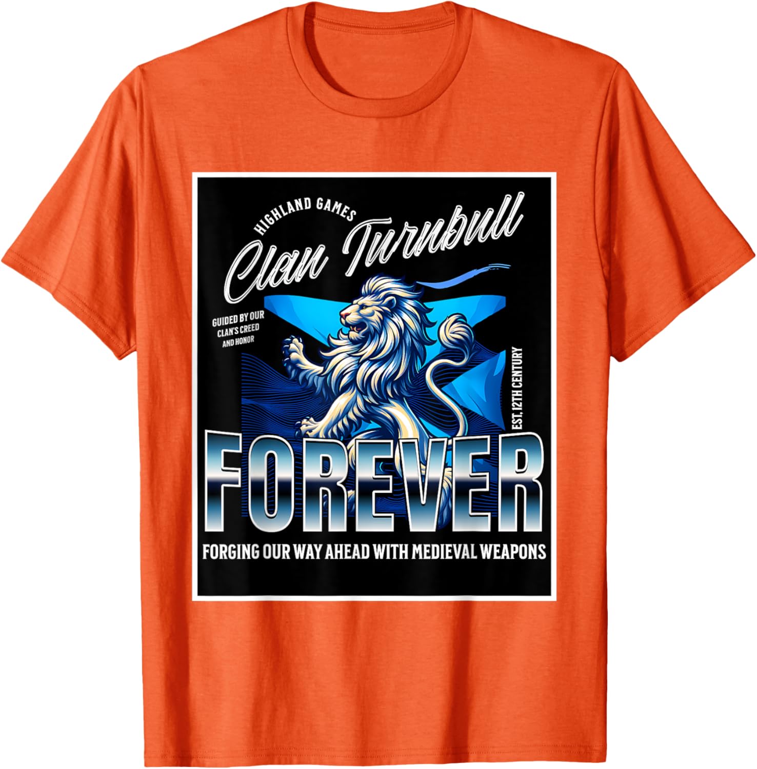 Clan Turnbull Strength and Honor Lion Roots T-Shirt for Family Pride - 11