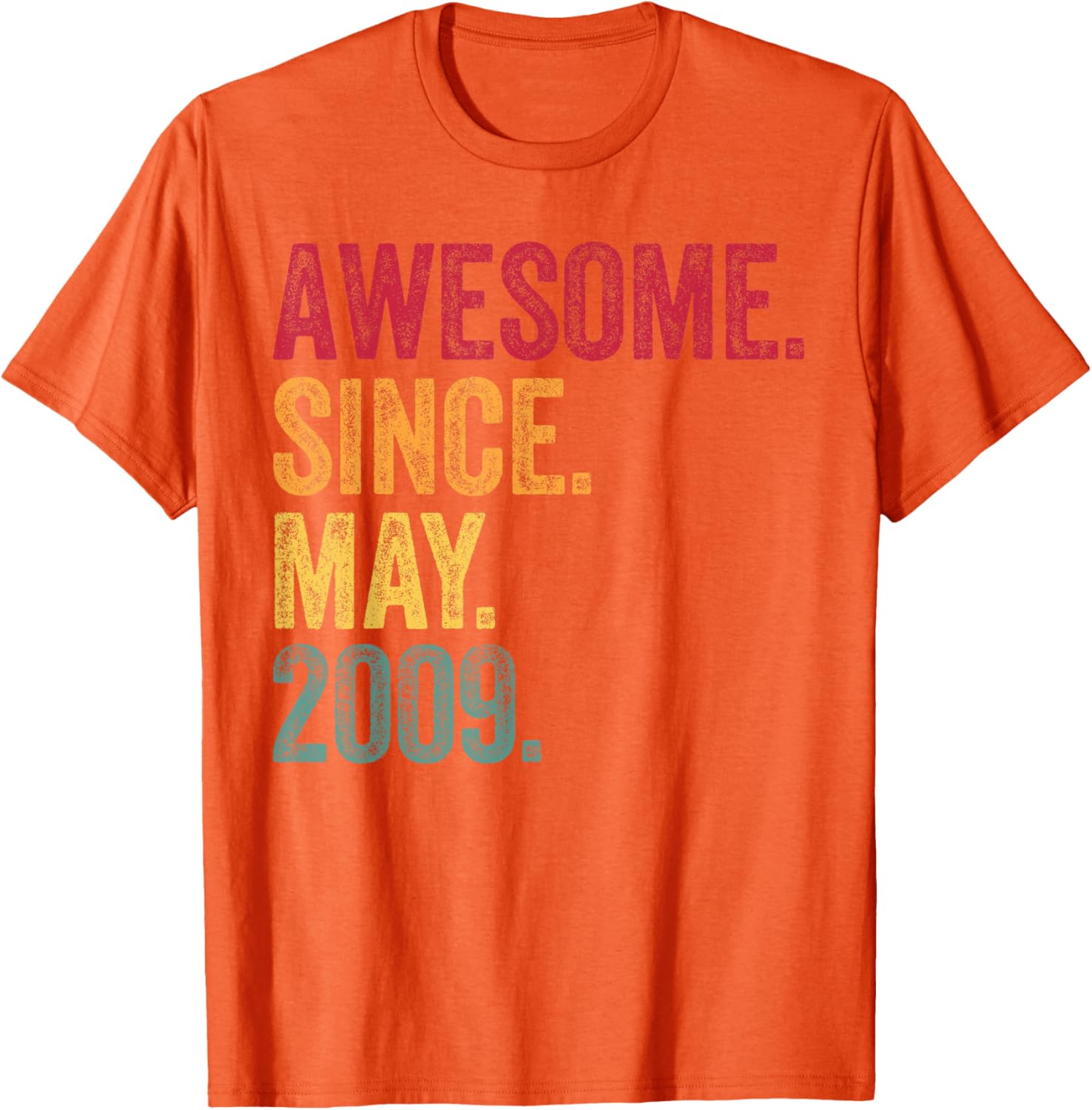 Vintage 16th Birthday T-Shirt Awesome Since May 2009 Gift Idea - 4