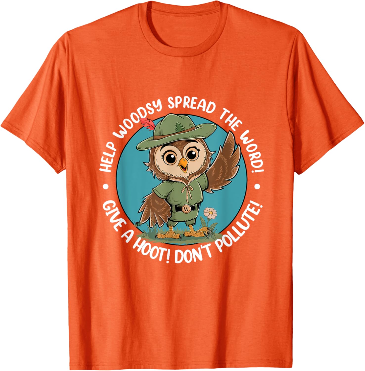 Woodsy Owl Give A Hoot Don't Pollute Vintage Retro T-Shirt for Nature Lovers - 15