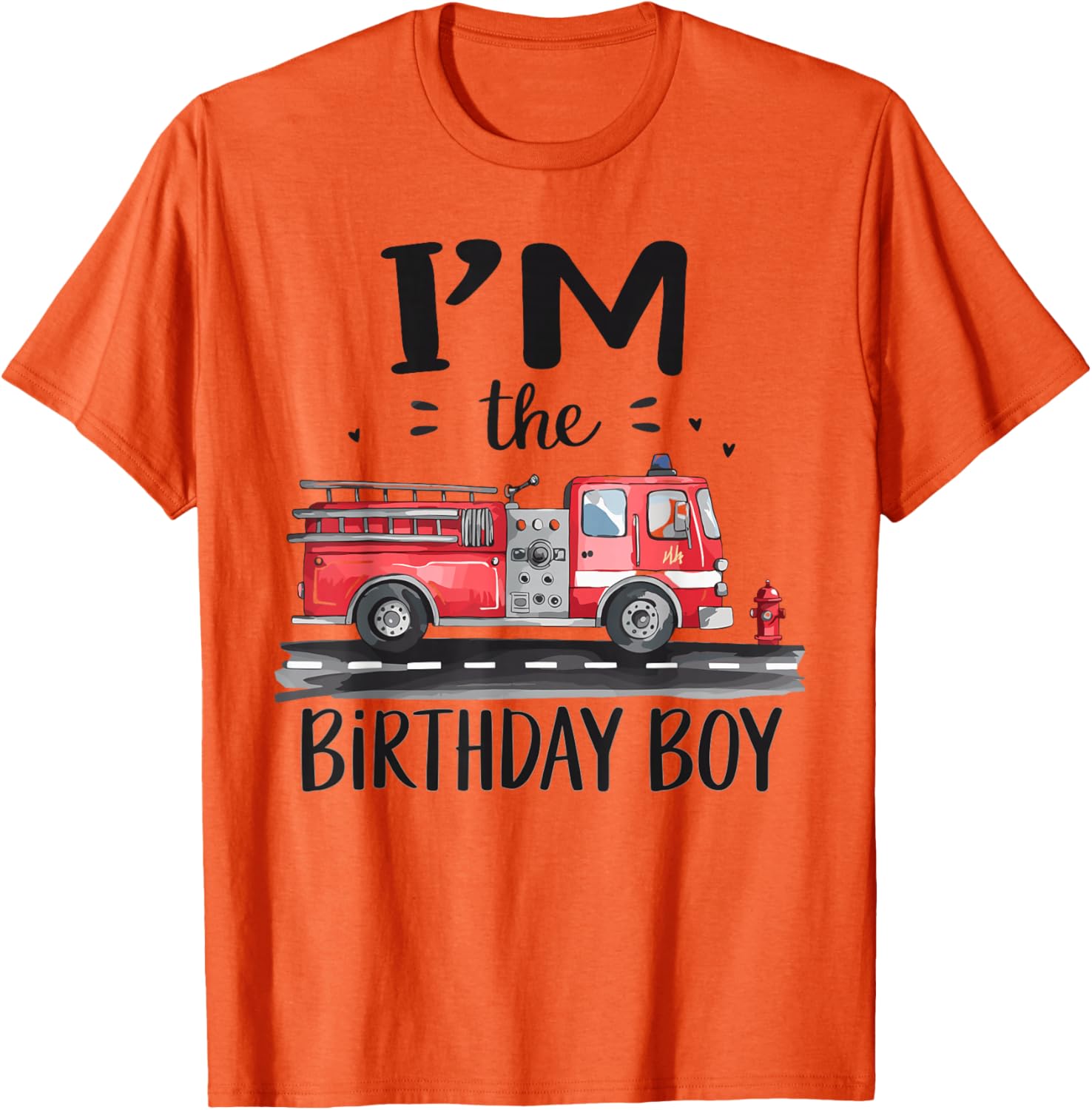 Birthday Boy Fire Truck T-Shirt for Kids - Fun Firefighter Design - 4