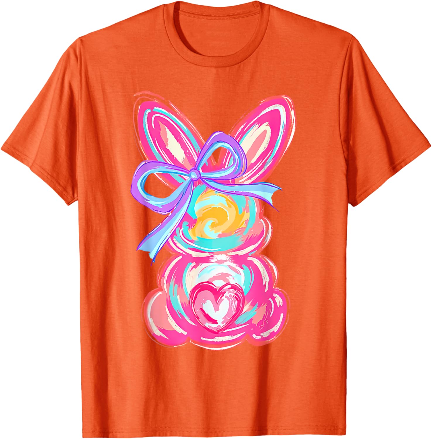 Coquette Bow Bunny Easter Shirt for Women and Girls Fun T-Shirt - 26