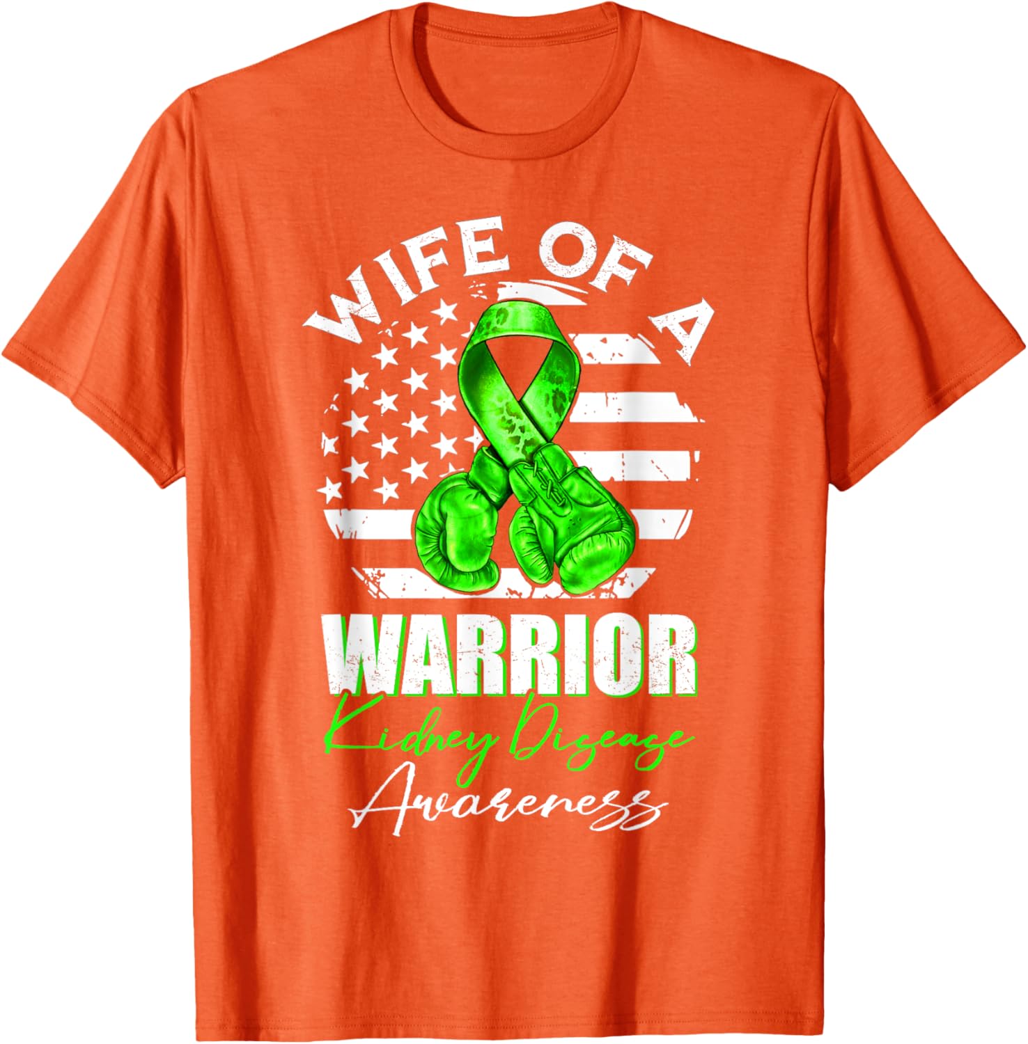 Wife of a Warrior Kidney Disease Awareness T-Shirt for Supportive Spouses - 1