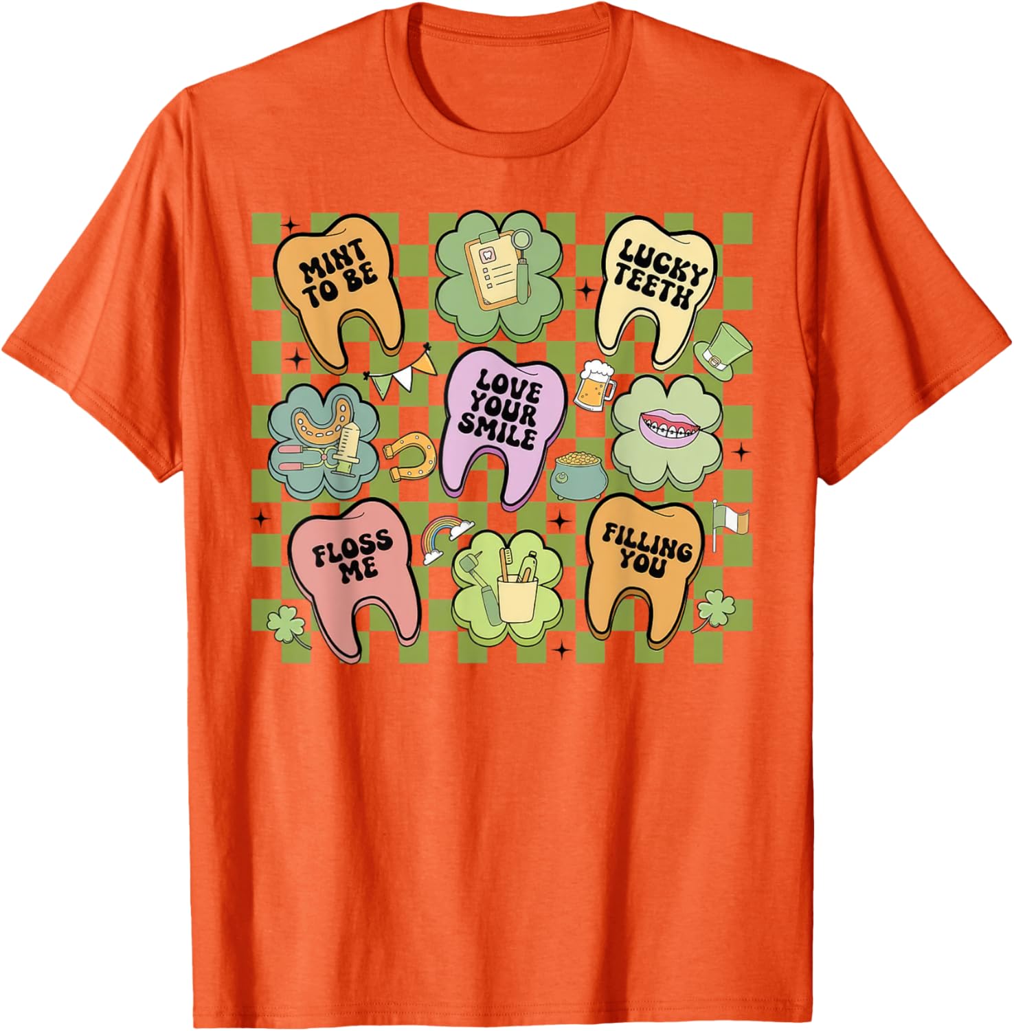 Retro Irish Dentist T-Shirt for St Patrick's Day Dental Squad Fun - 20