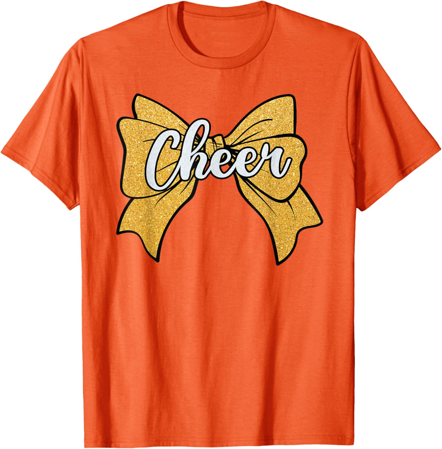 Coquette Yellow Cheerleader T-Shirt with Cheer Bow for Sport Fans - 18