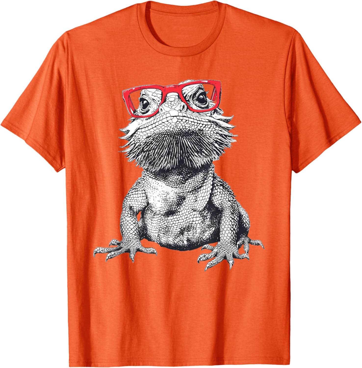 Cool Bearded Dragon Nerdy Glasses T-Shirt for Fun Animal Lovers - 22