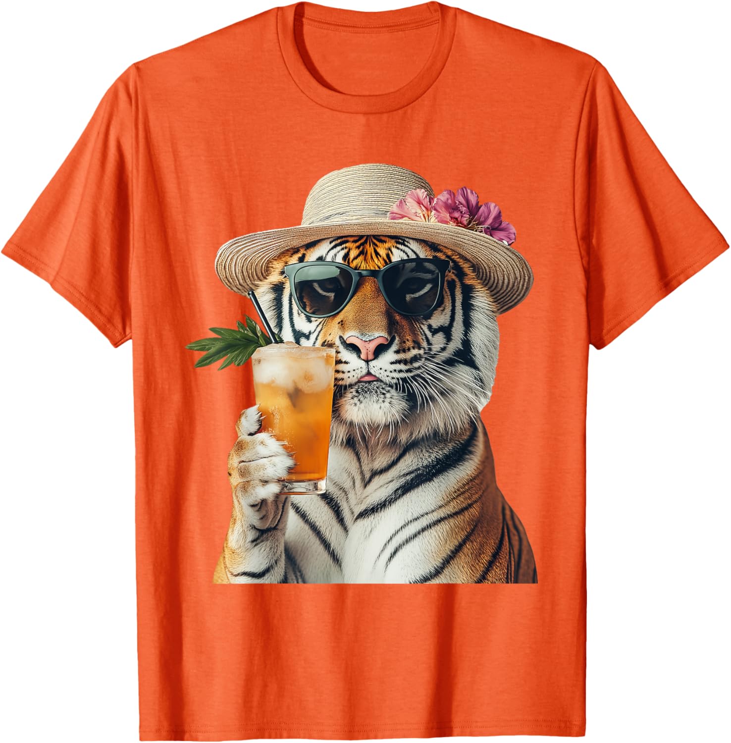 Stylish Tiger Cocktail T-Shirt for Fun Casual Wear and Unique Style - 10