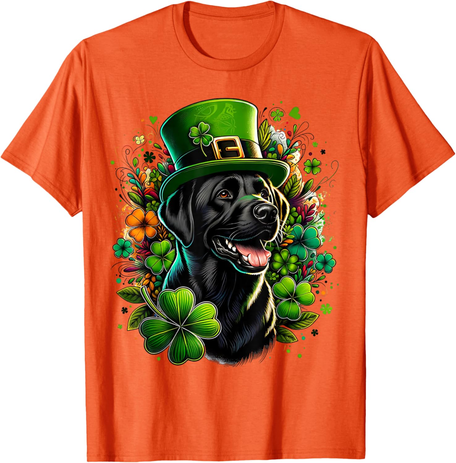 Black Labrador Retriever St Patricks Day T-Shirt for Family Fun - 13