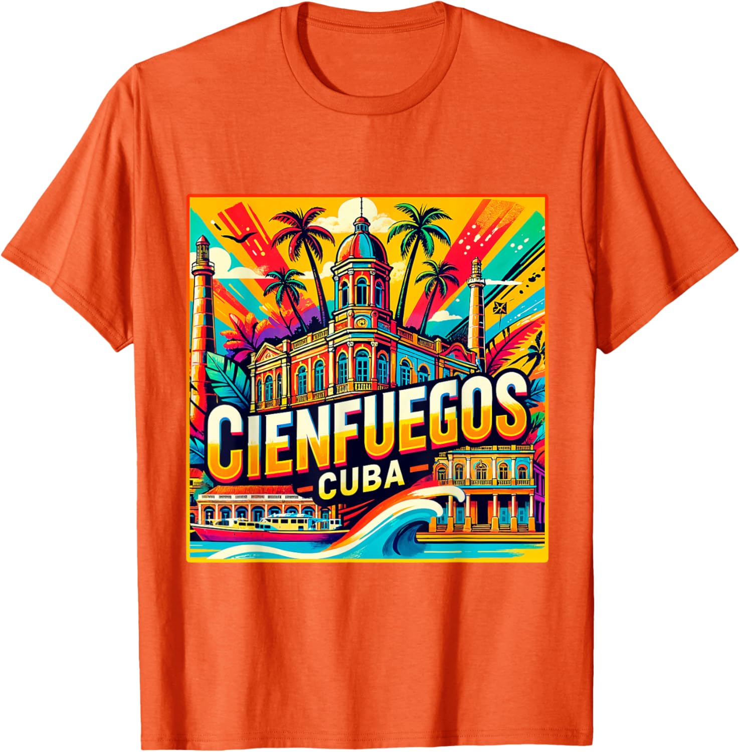 Cienfuegos Cuba Vintage Retro T-Shirt for Family Trips and Adventures - 5