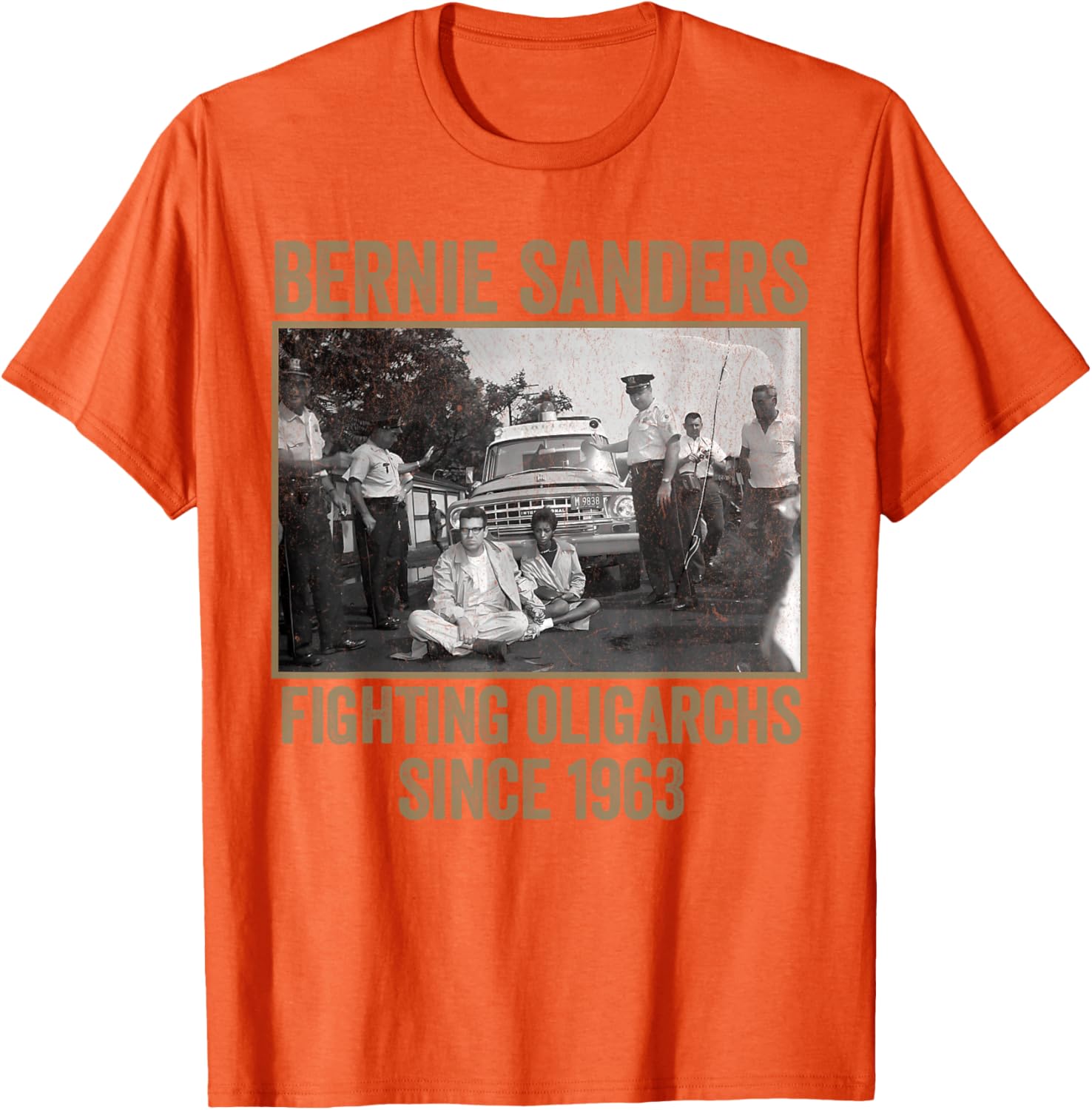 Bernie Fighting Oligarchs Protest T-Shirt for Activists and Supporters - 7