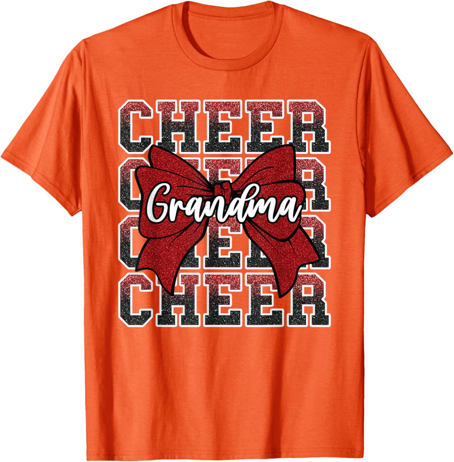Cheer G-Ma Grandma Cheerleader Red T-Shirt for Cheer Fans and Family - 29