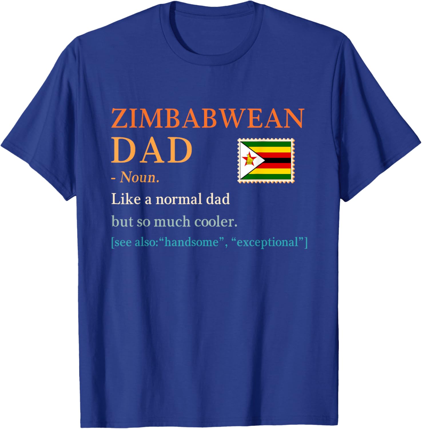 Zimbabwean Dad Definition T-Shirt with Flag for Father's Day Gift - 6