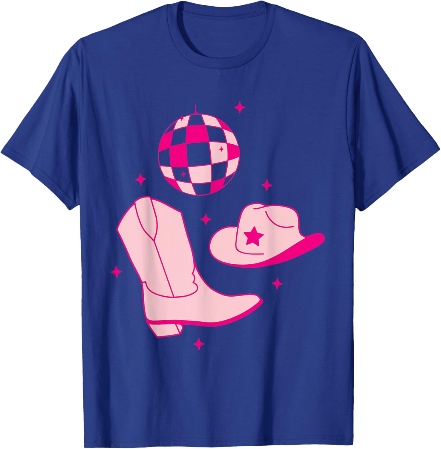 Cute Cowgirl Coquette Pink T-Shirt for Women and Girls - Rodeo Style - 4