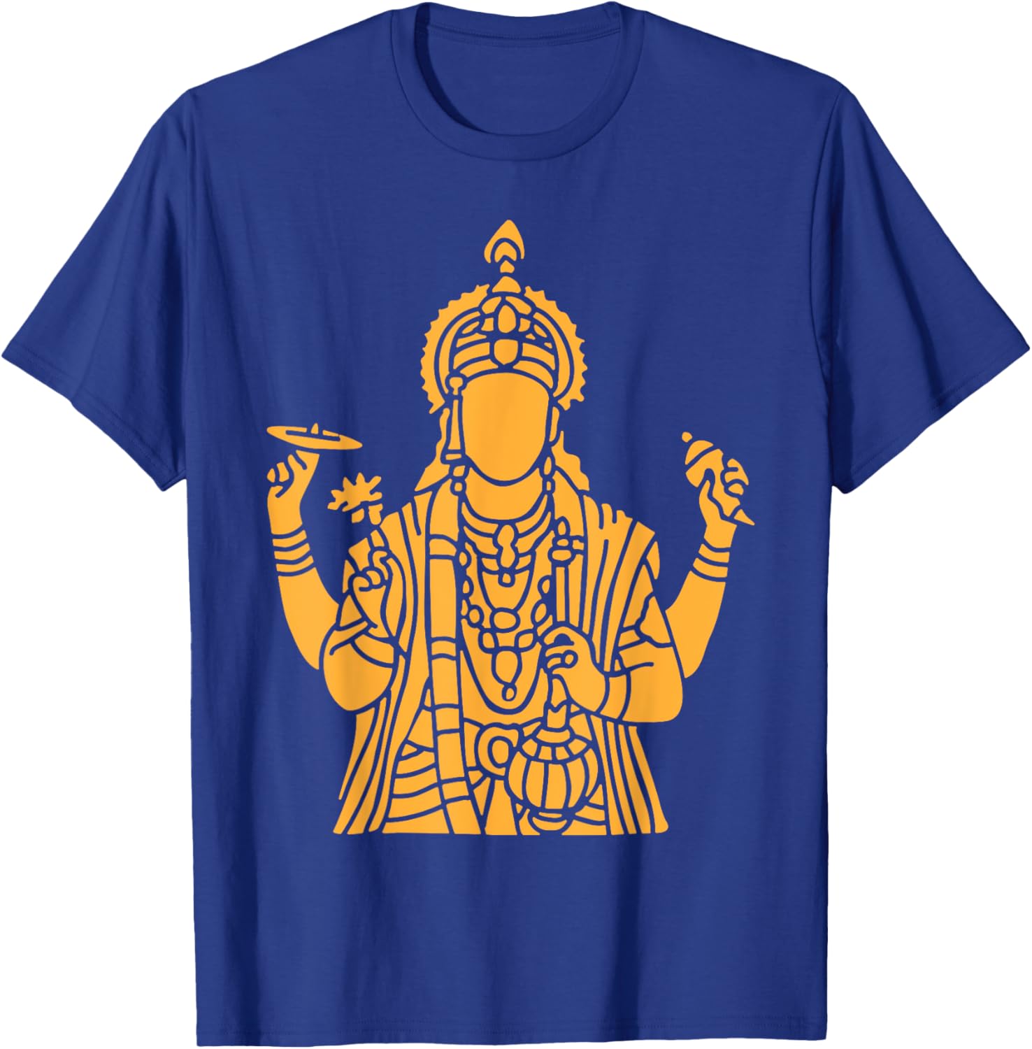 Vishnu Narayana Silhouette T-Shirt for Divine Pooja and Spiritual Wear - 6