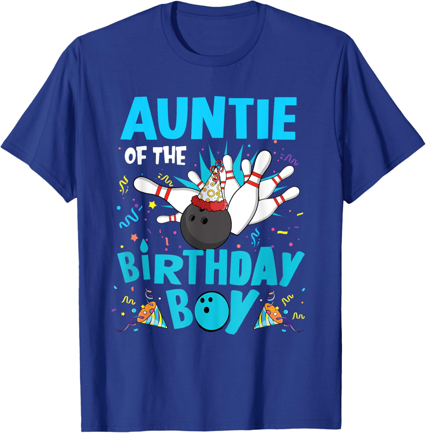 Auntie of the Birthday Boy Bowling T-Shirt for Family Fun Matching Outfits - 7