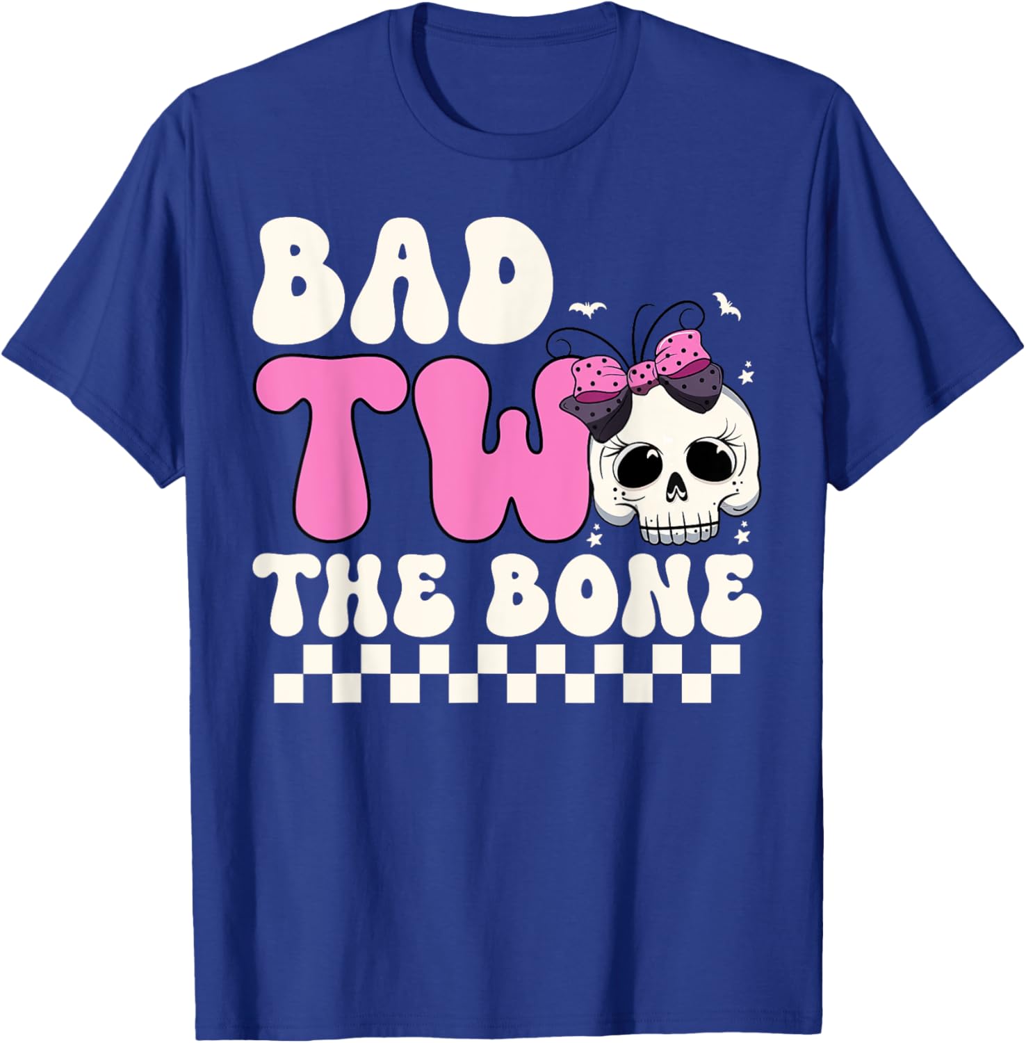 Bad Two The Bone Spooky 2nd Birthday T-Shirt for Girls - 12