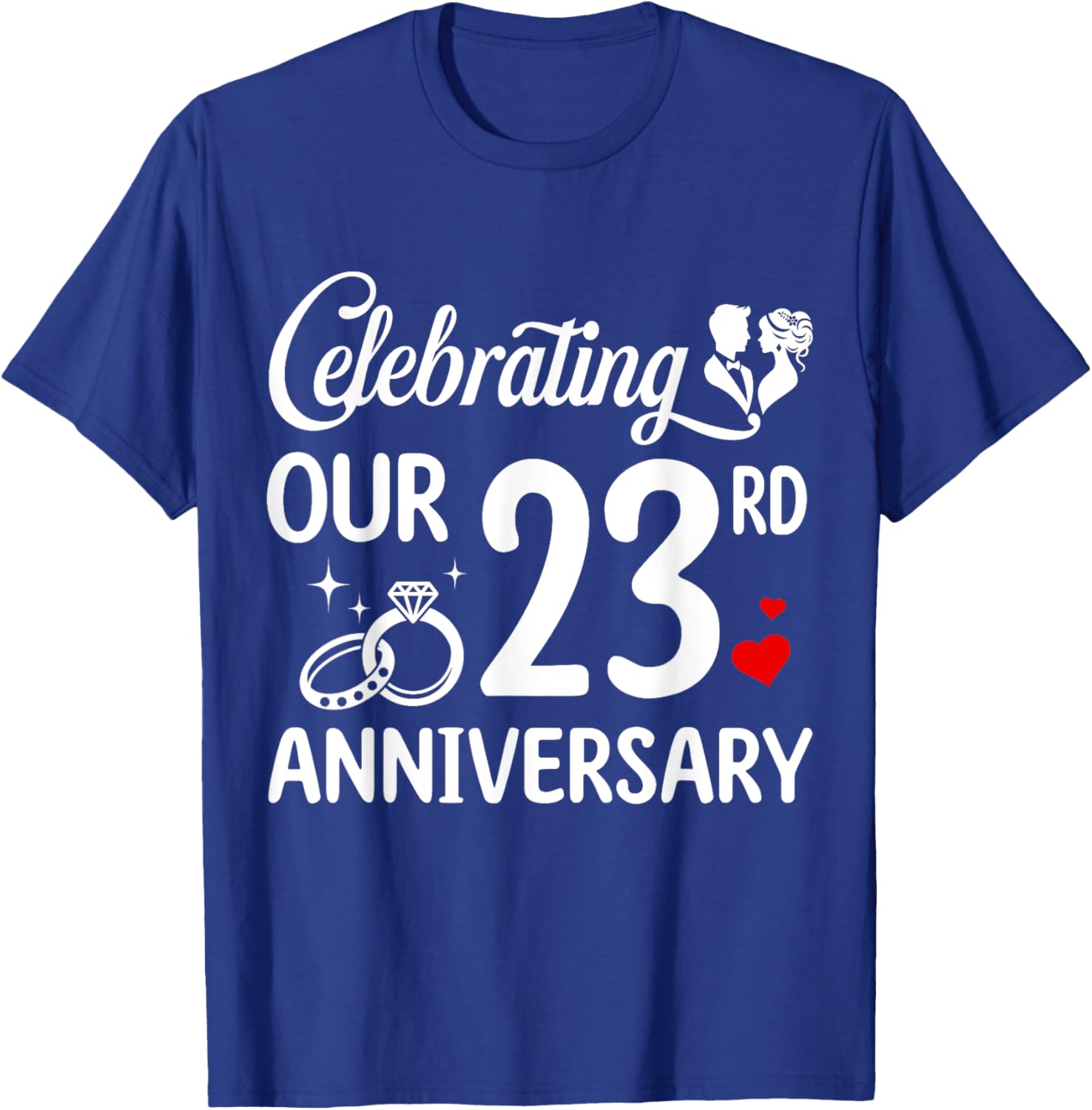 23rd Wedding Anniversary T-Shirt for Him and Her, Celebrate 23 Years of Love - 8