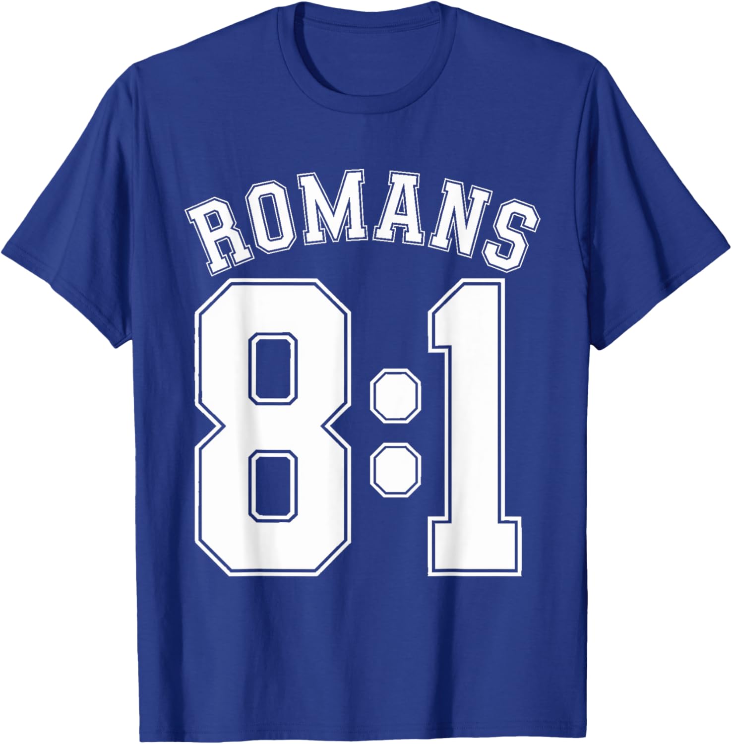 Romans 8:1 Sports Jersey T-Shirt for Christian Motivation and Faith - 21
