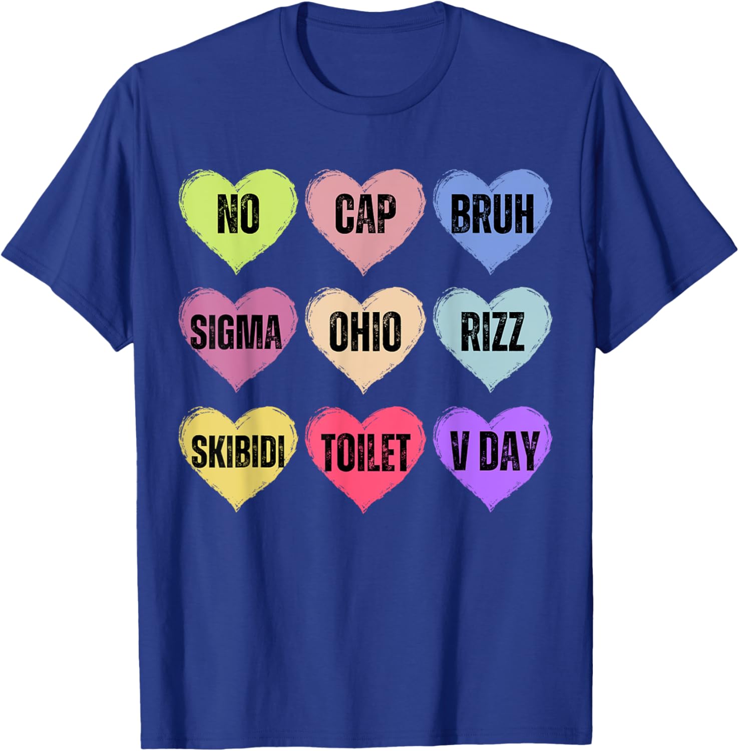Skibidi Valentine's Day Funny Rizz No Cap T-Shirt for Couples - 9