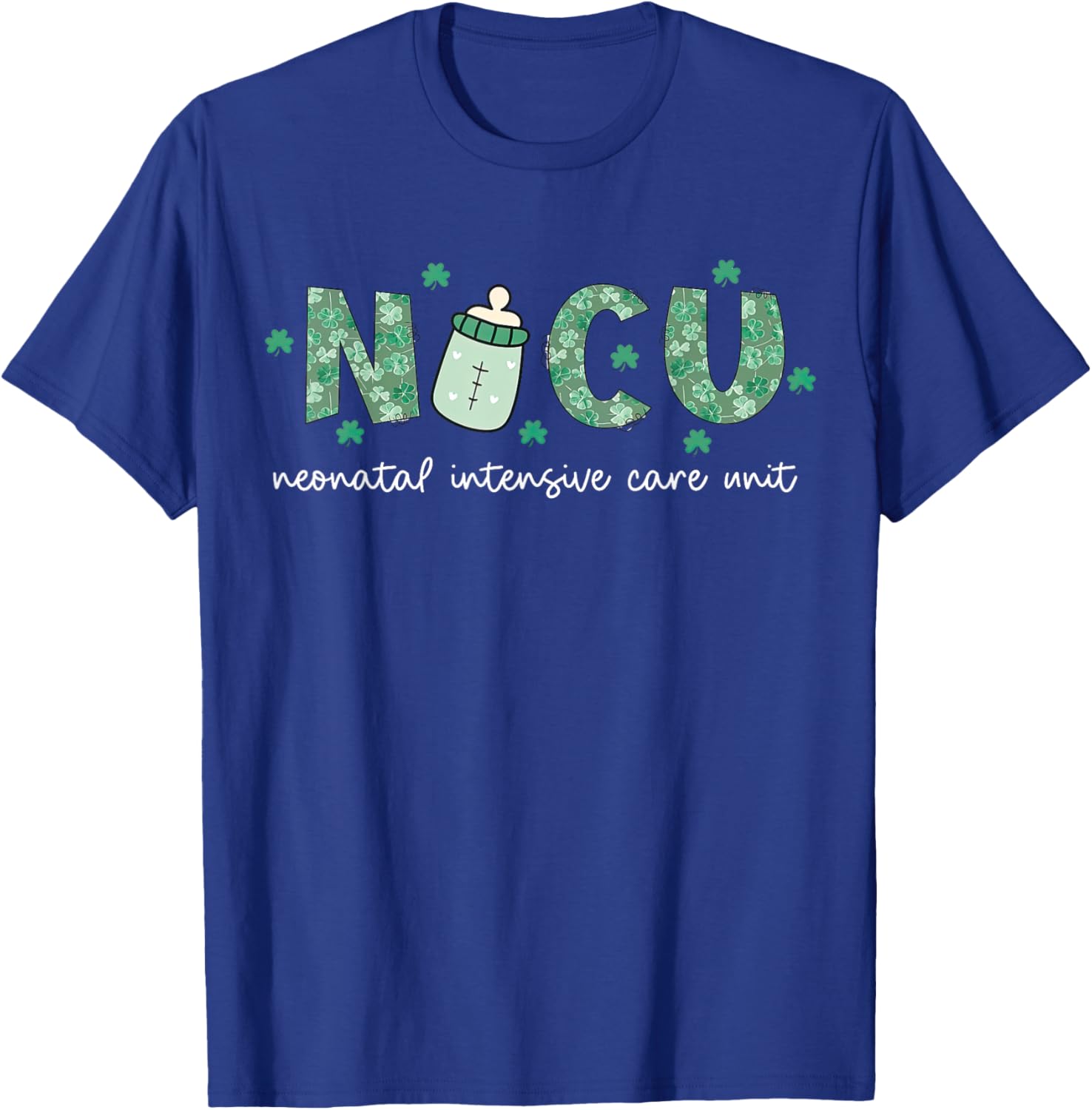 Retro Shamrock NICU Nurse St Patrick's Day T-Shirt for Celebration - 10
