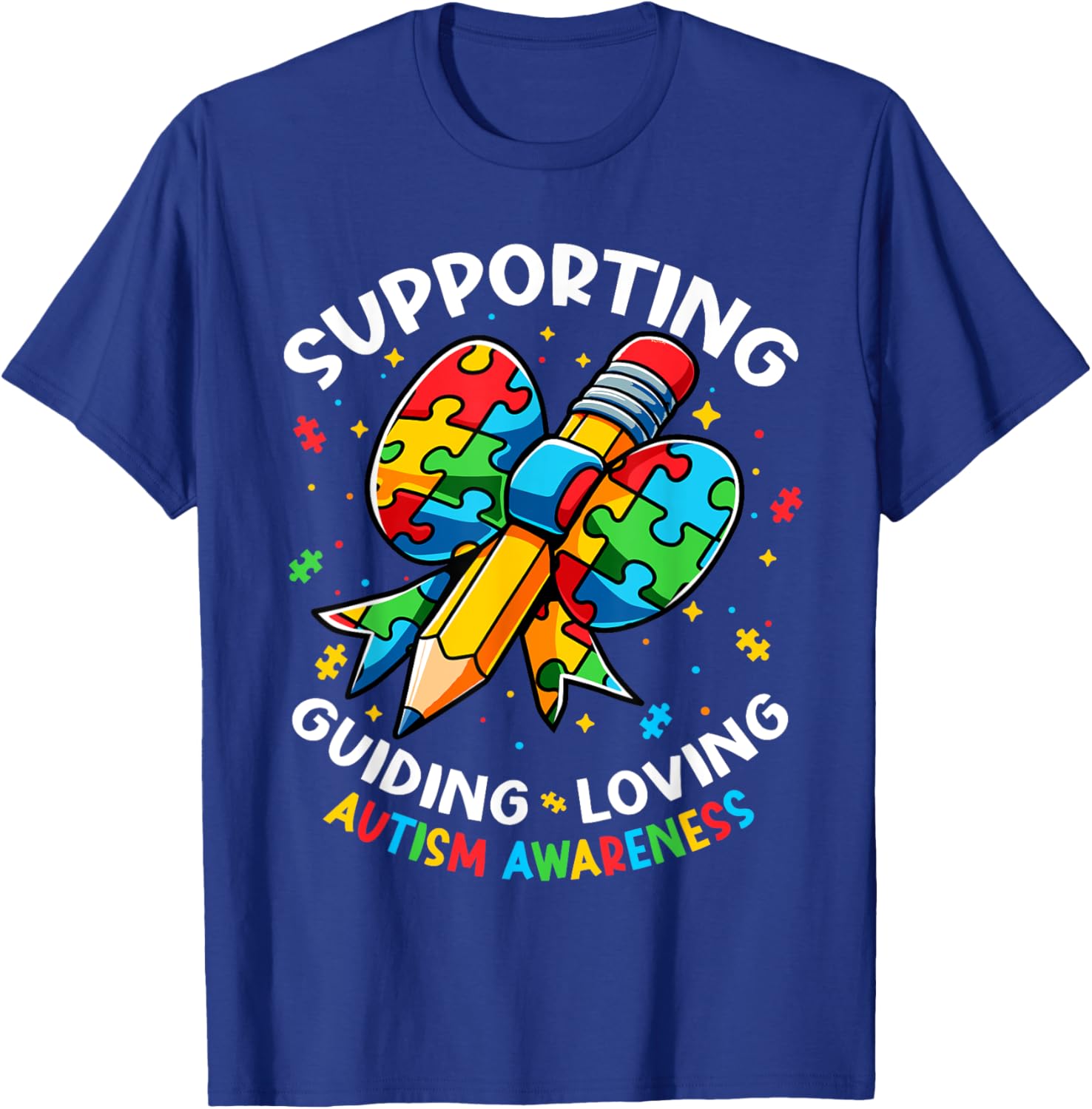 Autism Awareness Teacher Support Guide Love Design T-Shirt for Educators - 4