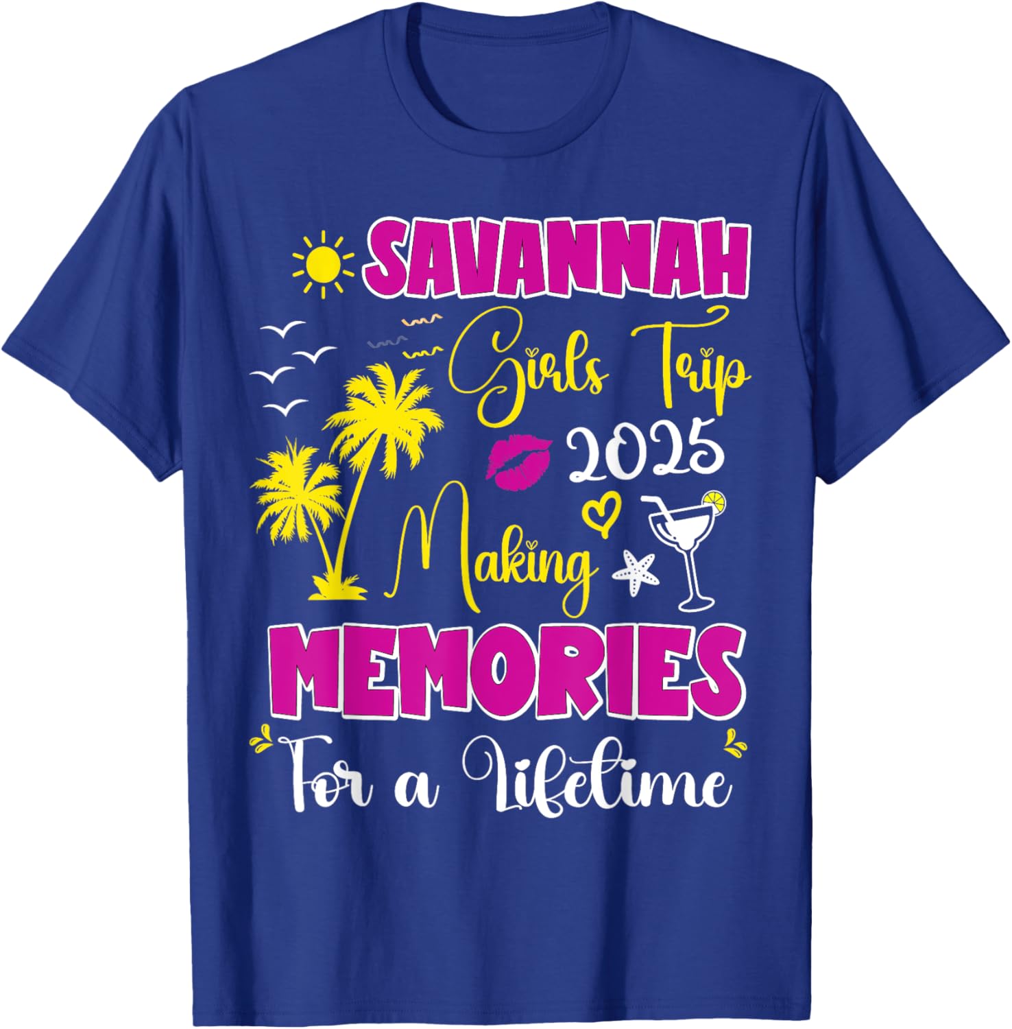 Savannah Girls Trip 2025 Summer Vacation T-Shirt for Women - 3