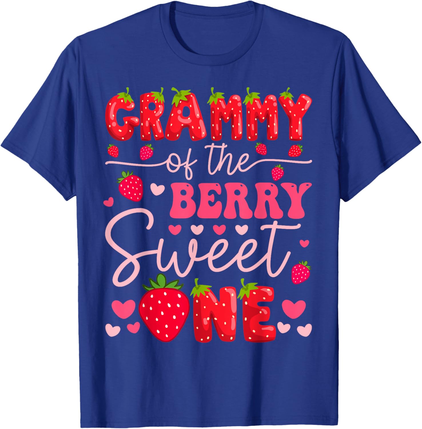 Adorable Strawberry Themed 1st Birthday Girl T-Shirt for Grammy's Sweet One - 10