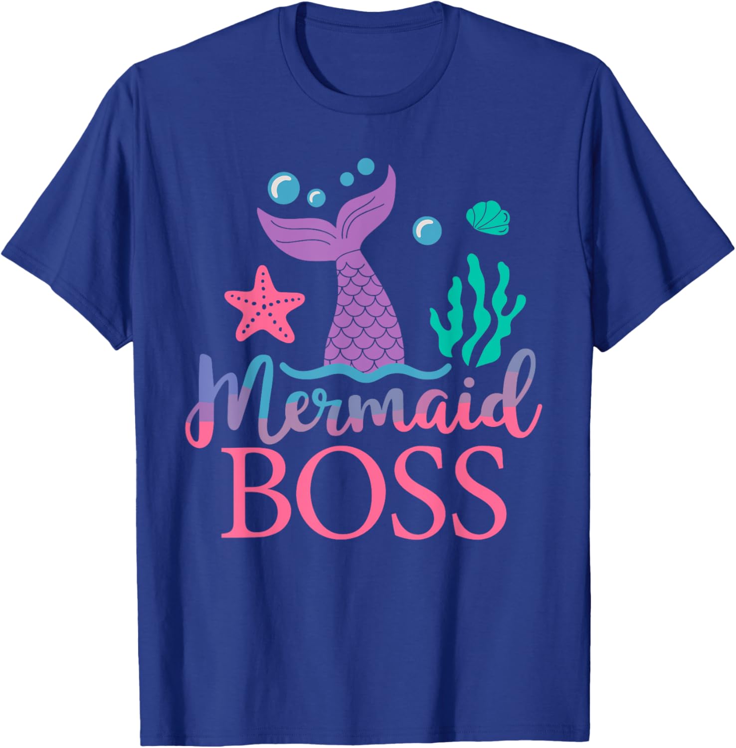 Boss of The Birthday Mermaid Family Matching T-Shirt for Party Fun - 7