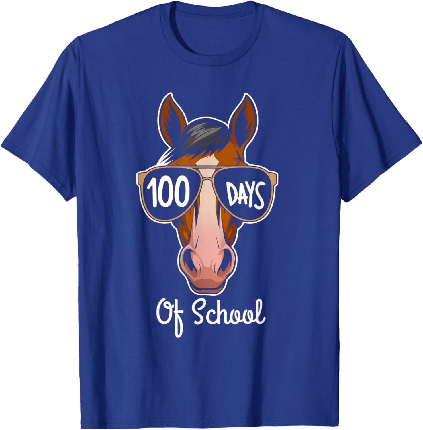 100th Day of School Cool Horse T-Shirt for Kids 100 Days Smarter - 4