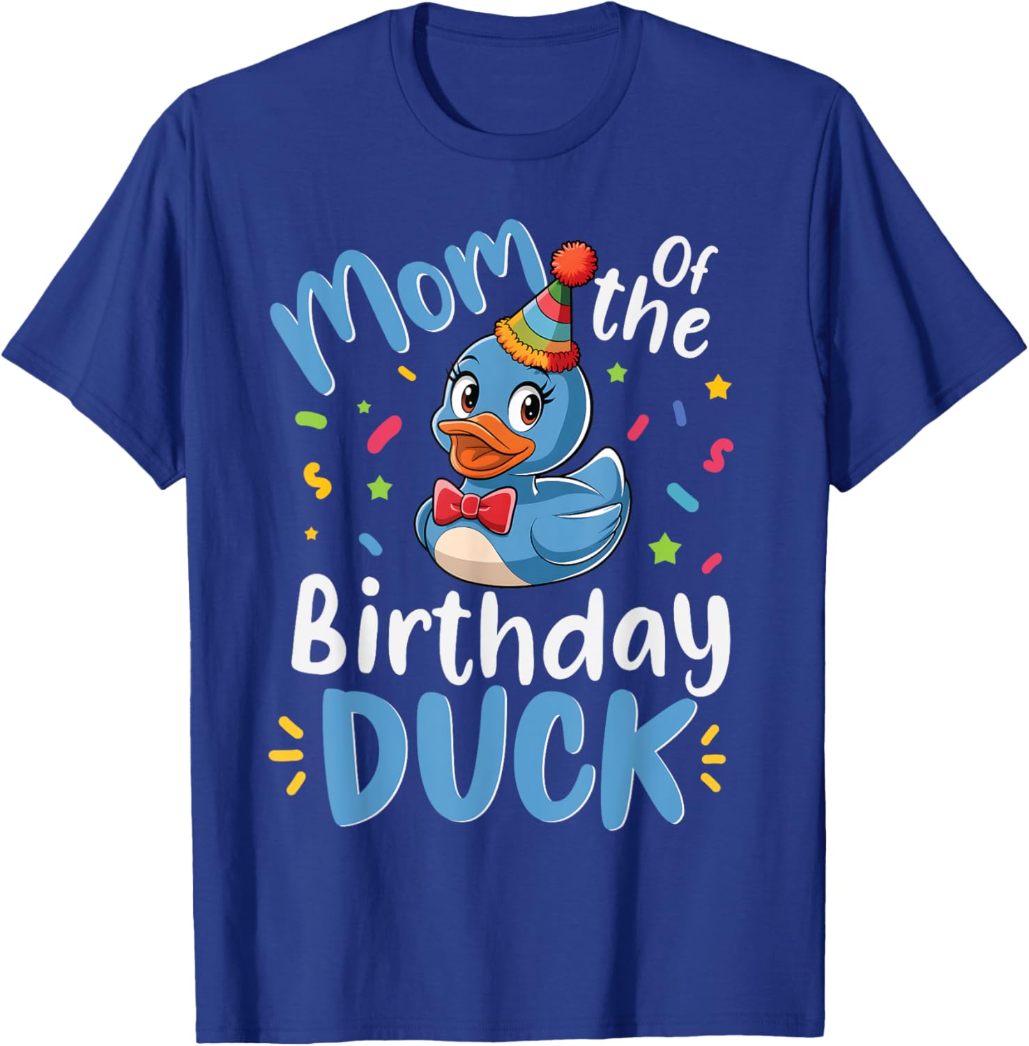Blue Birthday Duck Family Matching T-Shirt for Mom and Kids - 5