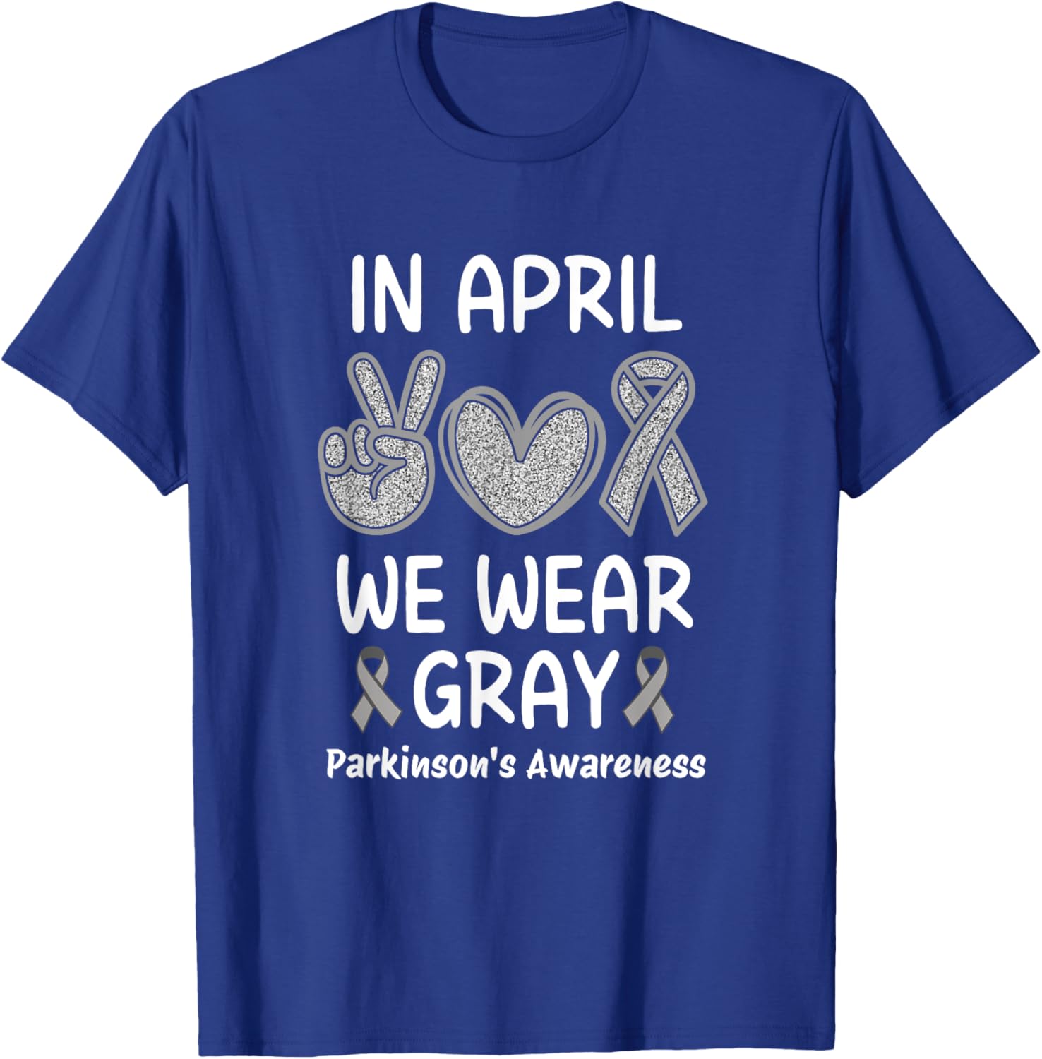April Gray Parkinson's Awareness Ribbon T-Shirt for Support and Style - 3