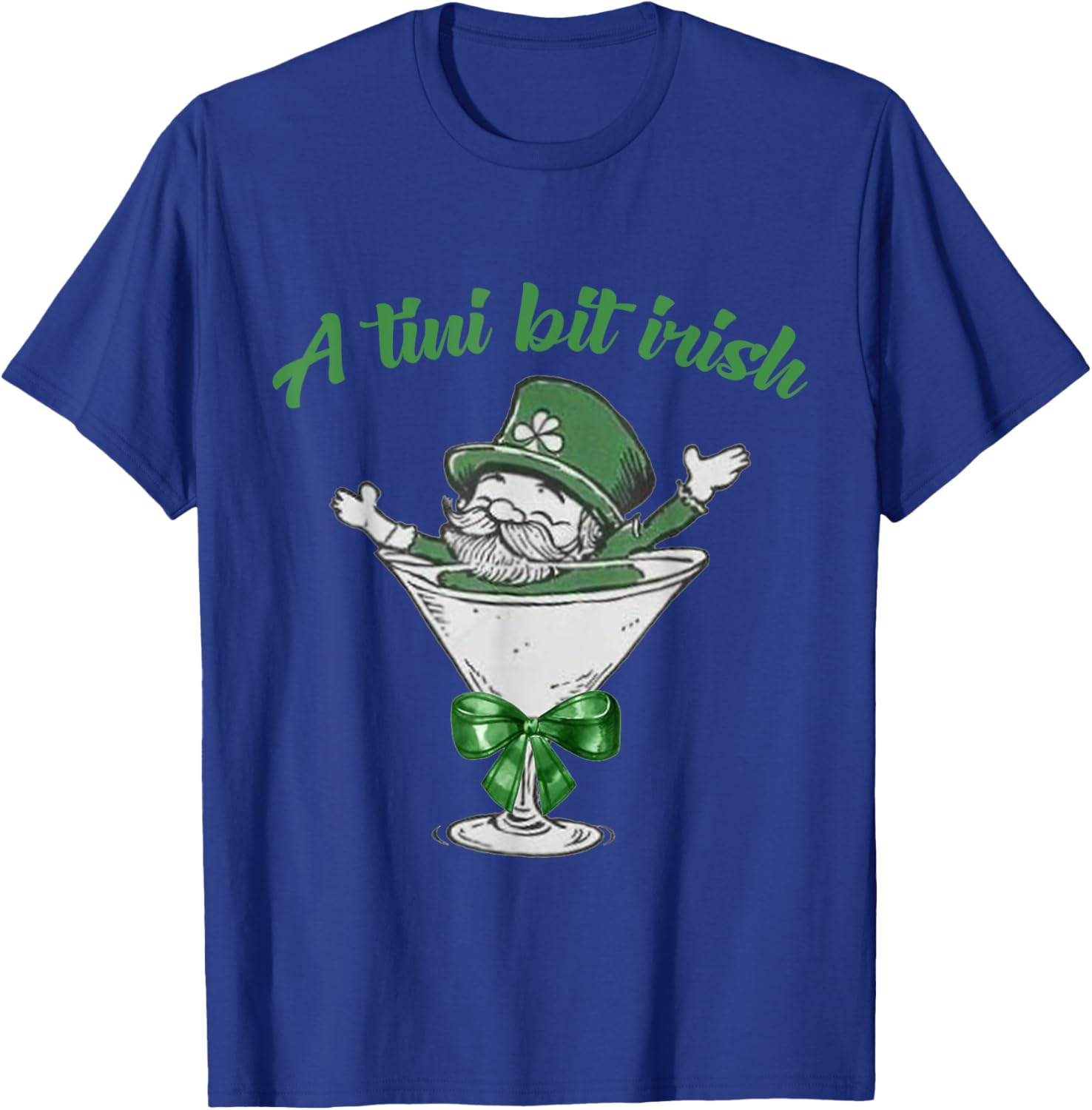 A Tini Bit Irish Leprechaun Martini St Patrick's Day T-Shirt - 22