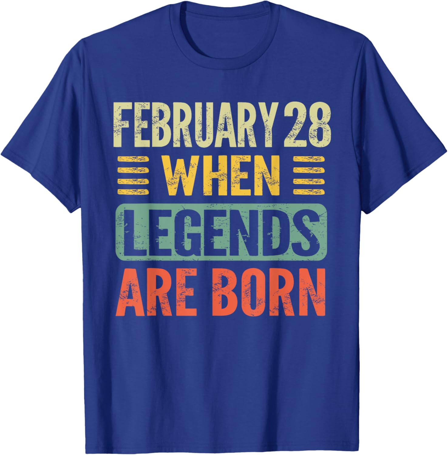 February 28 Legends Born Vintage T-Shirt for Birthday Celebration - 14