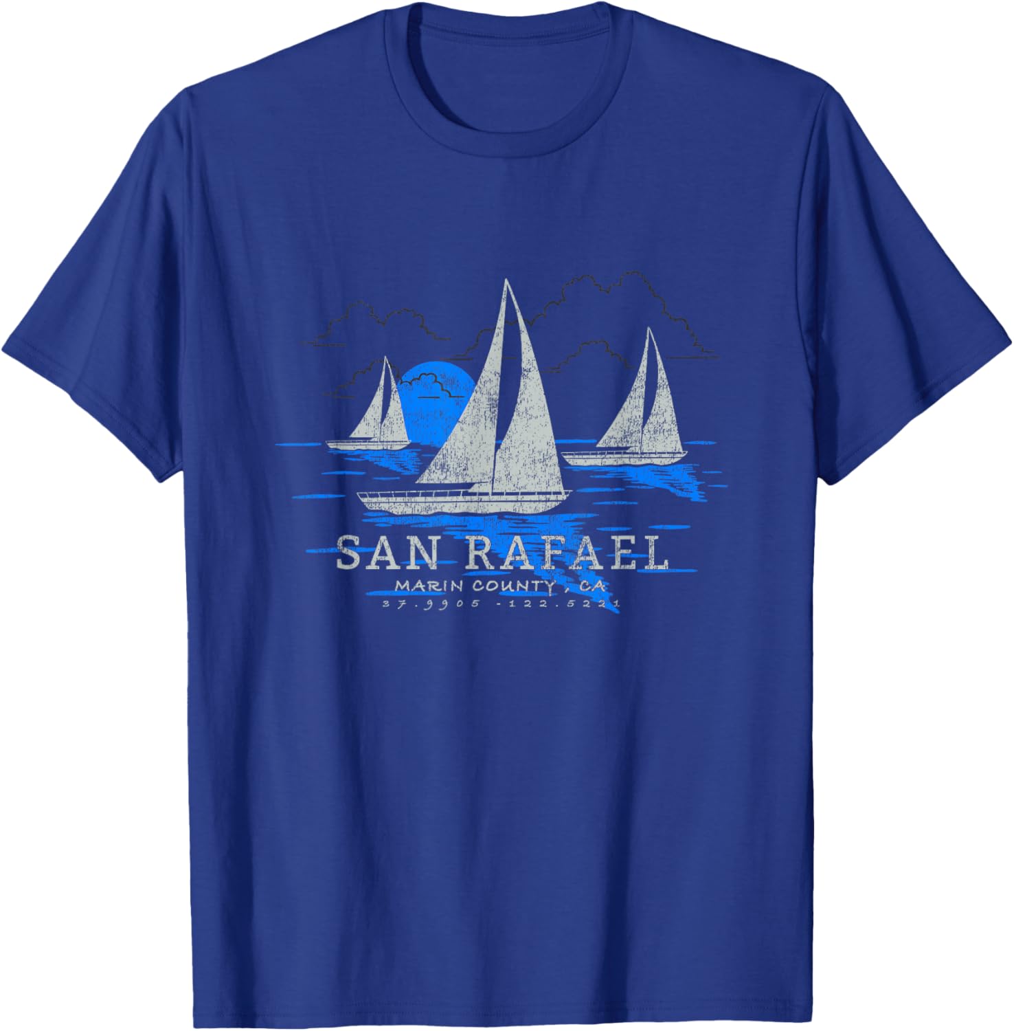 San Rafael California Yachting Souvenir T-Shirt for Nautical Lovers - 4