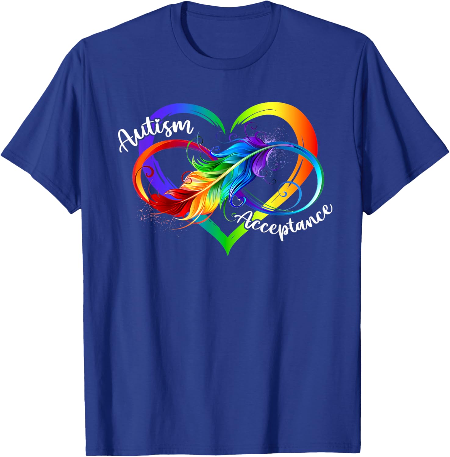 Autism Red Infinity Symbol T-Shirt for Women's Acceptance Fashion - 9