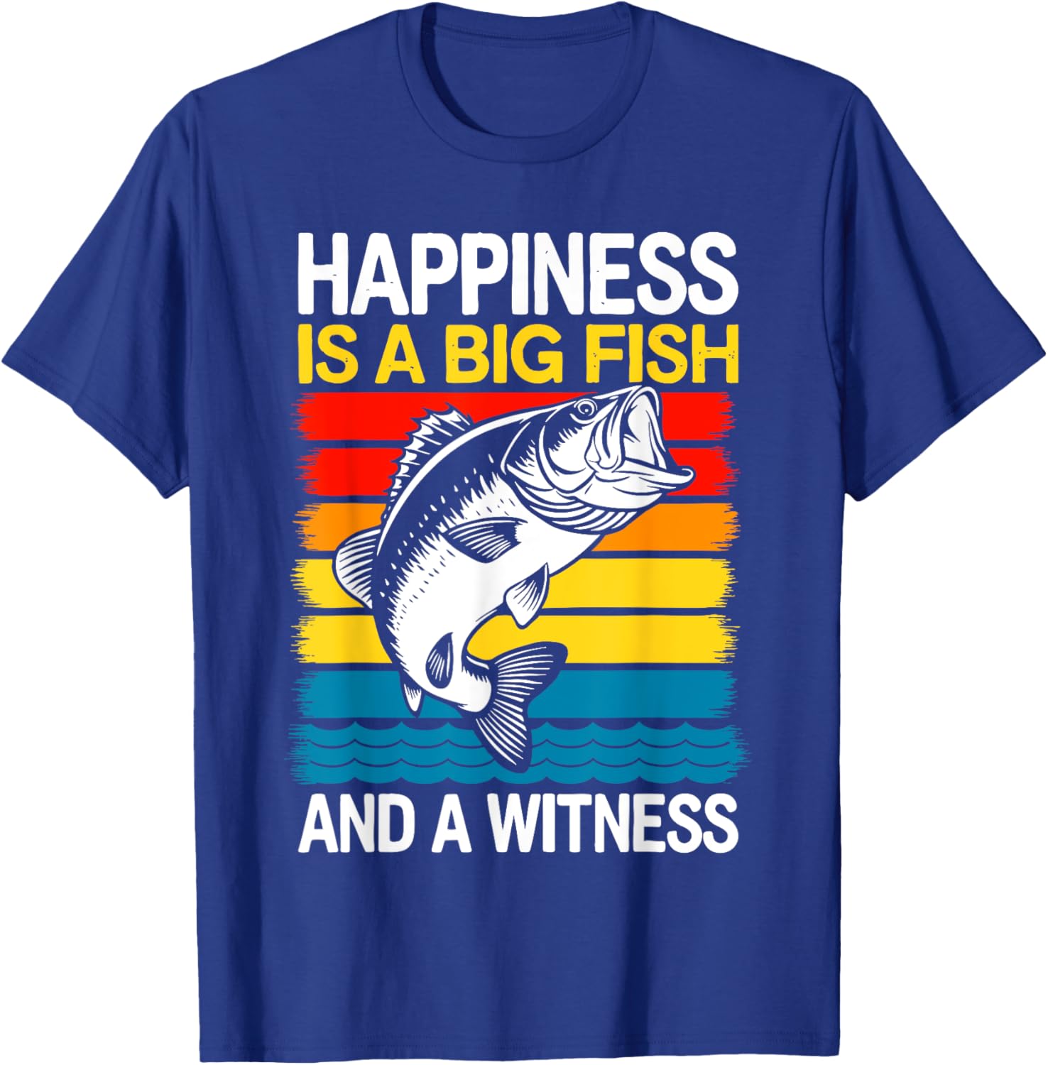Catch the Joy: Big Fish and Witness Bass Fishing T-Shirt for Anglers - 14