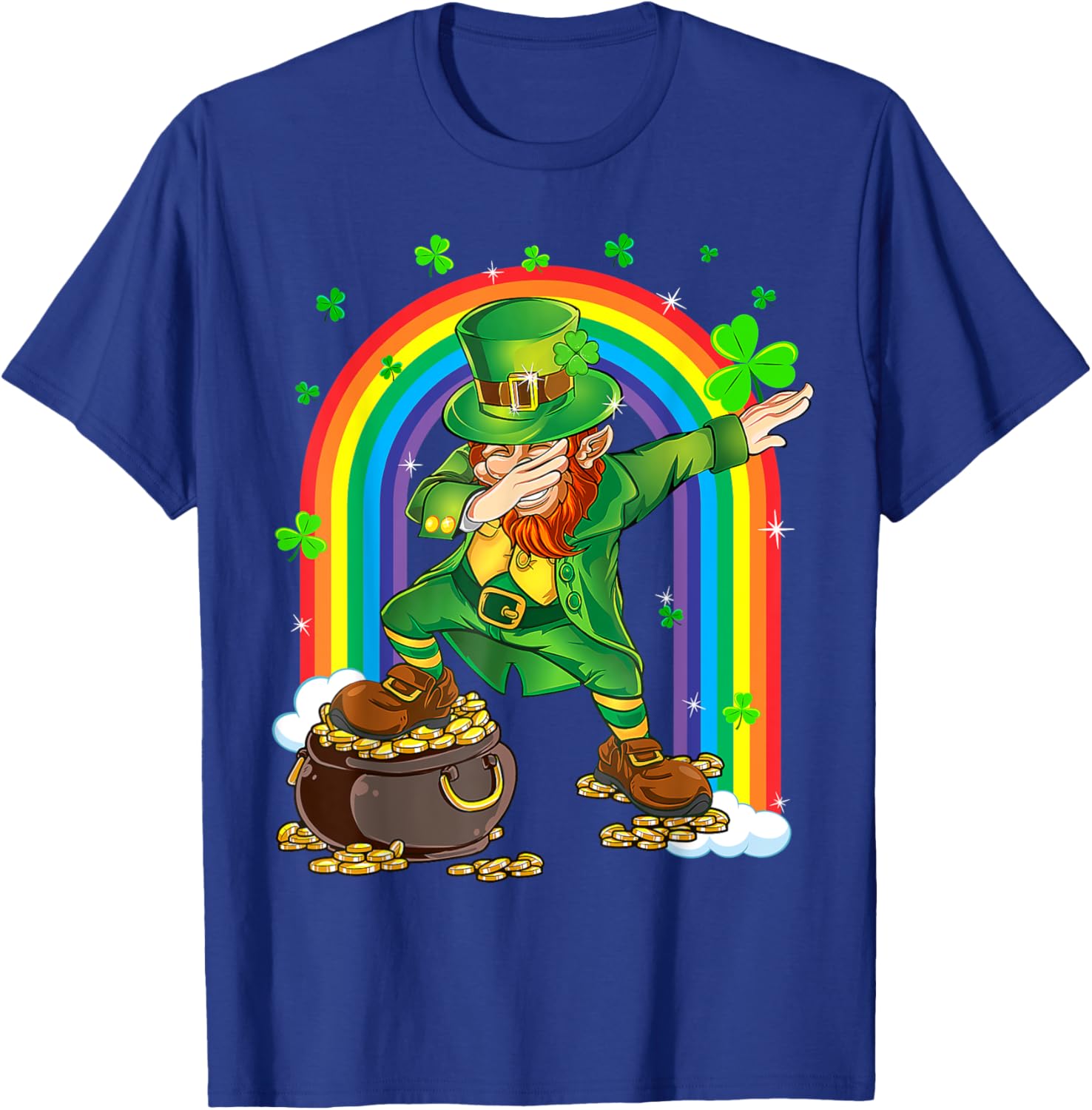 Cool 2025 St Patrick's Day Dabbing Leprechaun T-Shirt for Kids and Adults - 22