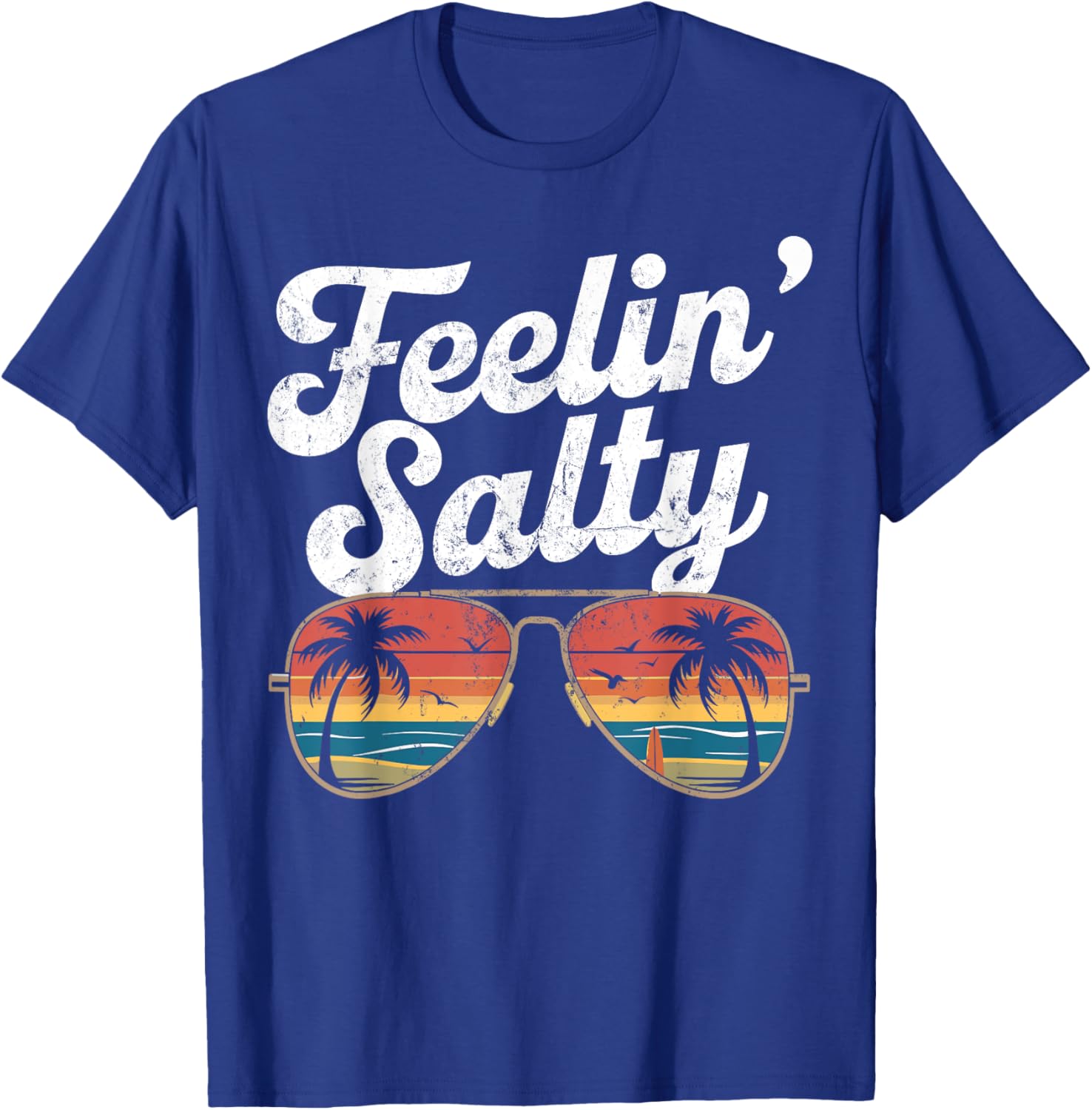 Funny Feelin Salty Vintage 70's Retro Beach Summer Vacation T-Shirt - 8