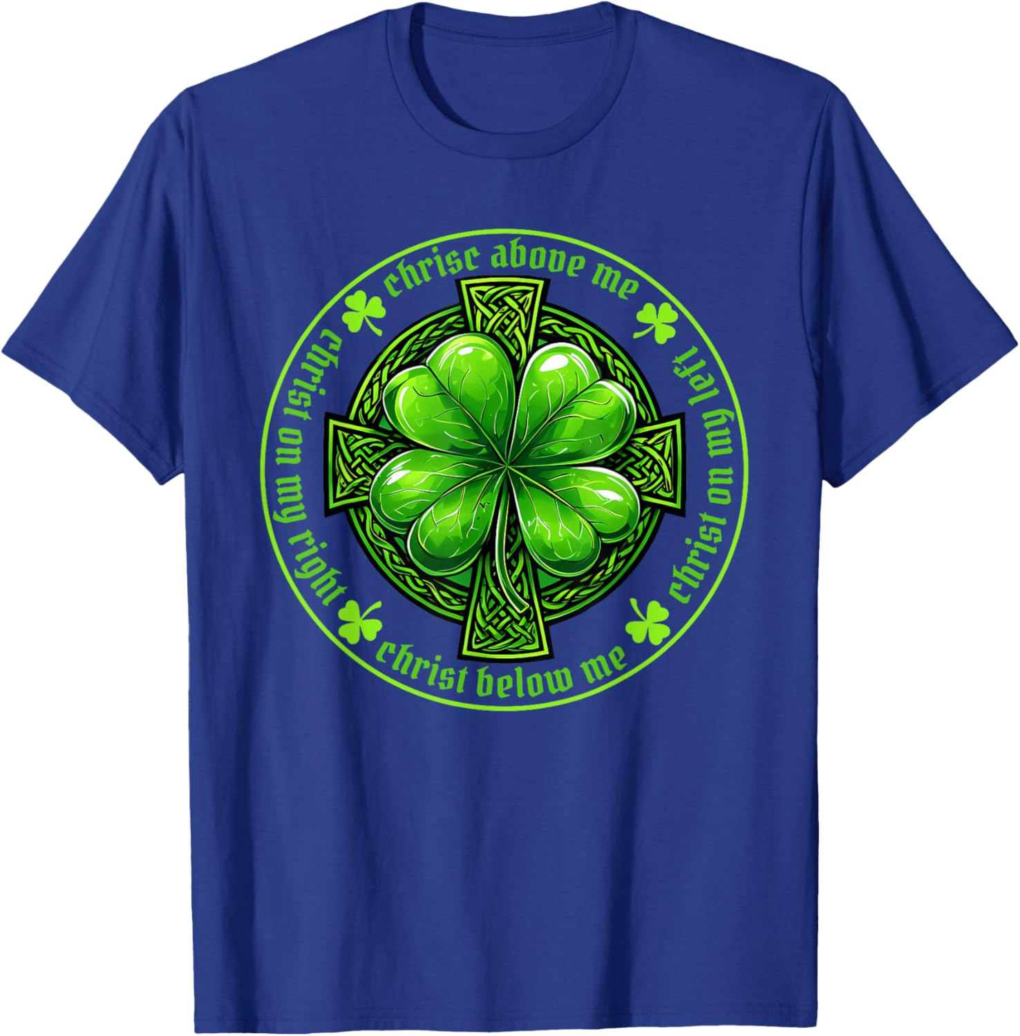 St Patrick's Breastplate Prayer T-Shirt Irish Cross Design for Catholics - 13