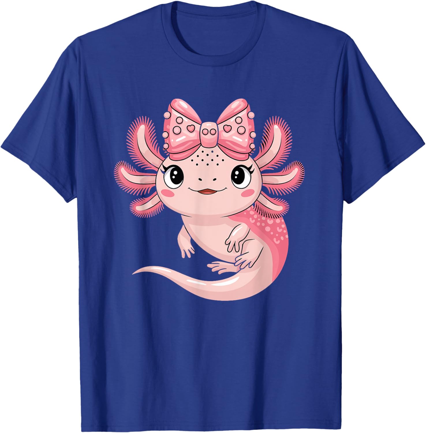 Cute Axolotl Girls Coquette Bow T-Shirt for Axolotl Lovers - 11