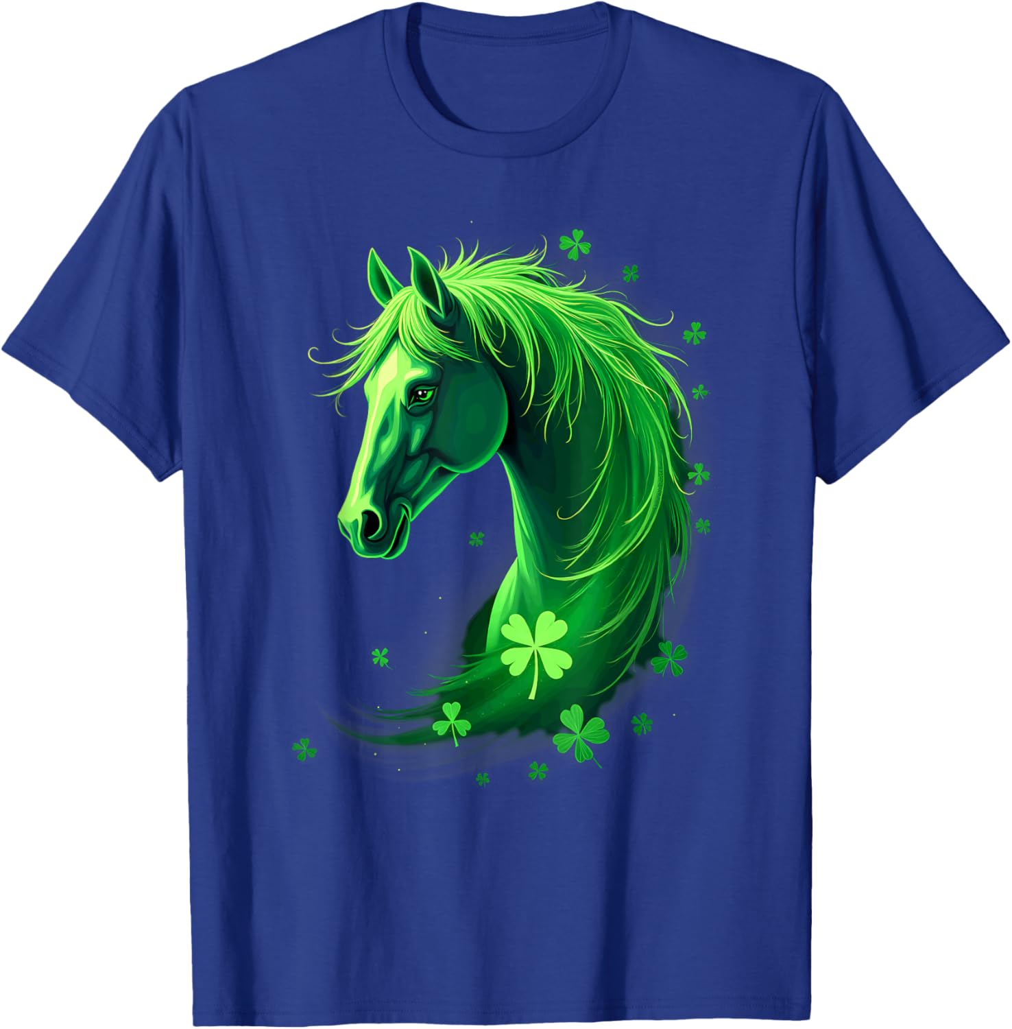St Patrick's Day Horse Shamrocks T-Shirt for Festive Celebrations - 9