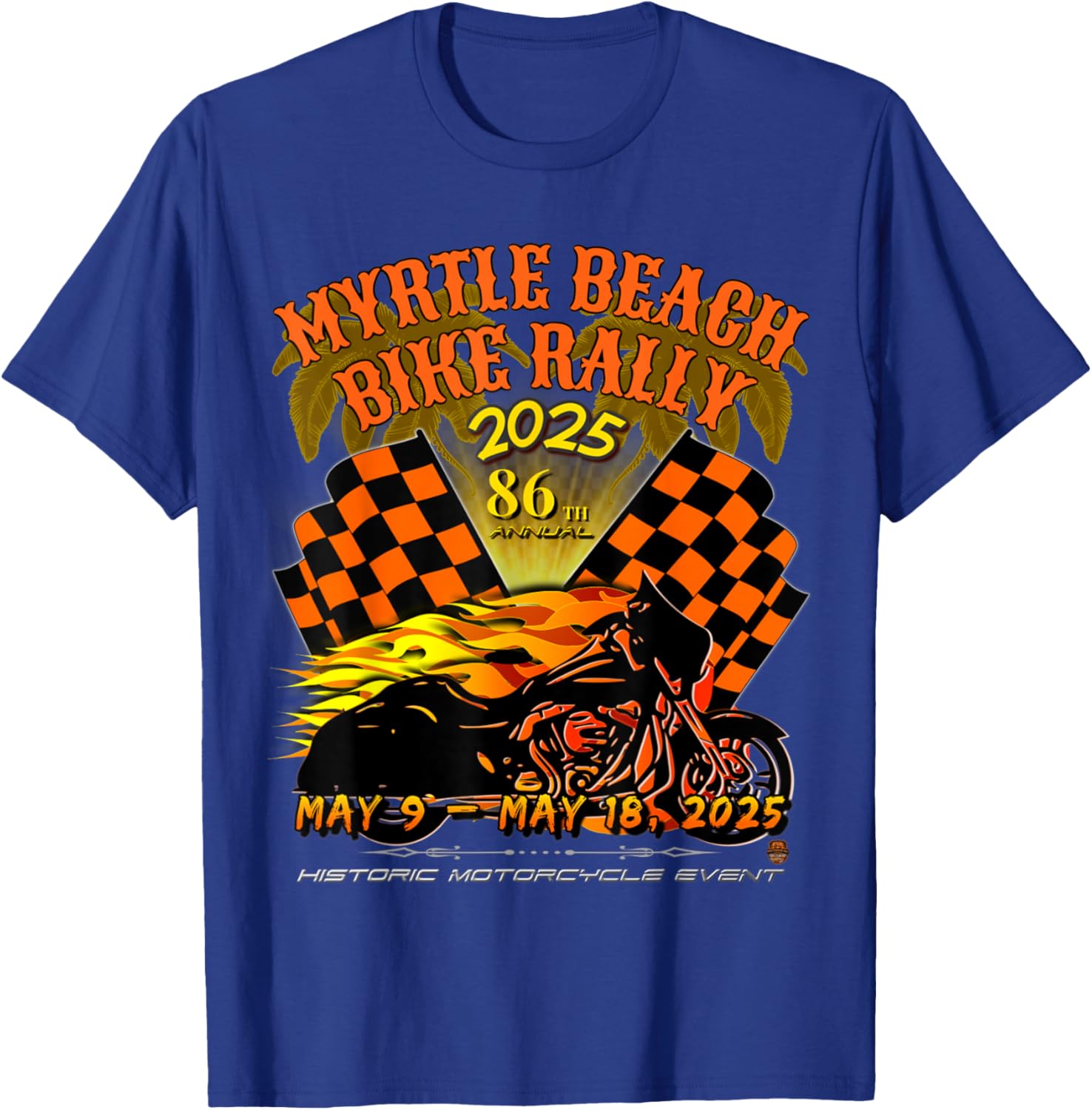 2025 Myrtle Beach Bike Rally Vintage Art T-Shirt for Classic Riders - 18